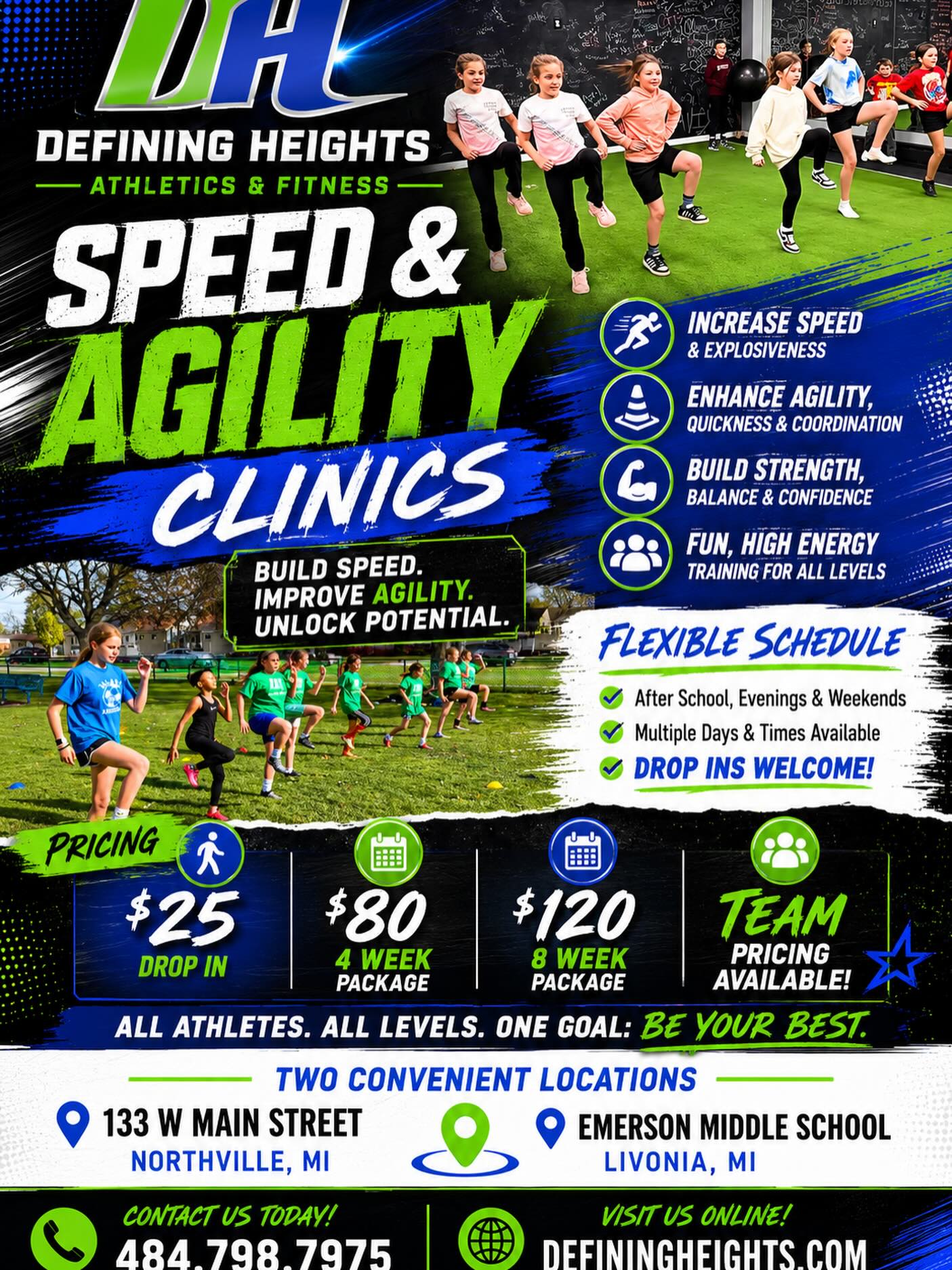 Fall sports will be here before you know it. Reach out today at defining heights.com to get faster , stronger and more confident. #speedandagility #soccer #flagfootball #trackandfield #youthsports