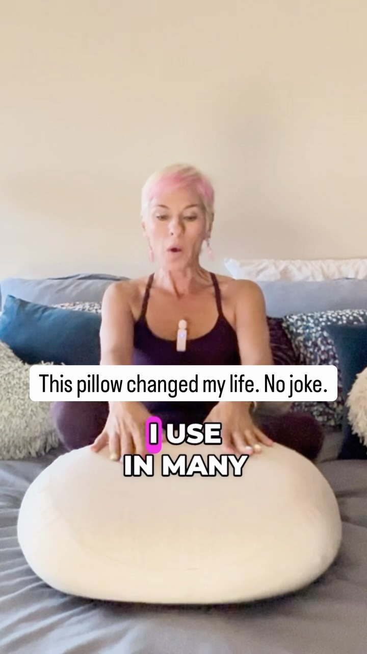 A positioning pillow isn’t just for comfort — it’s a tool. I use it to elevate my hips, adjust the angle for my partner, and make positions accessible that used to feel awkward or uncomfortable.
A few things worth knowing: deeper penetration sounds great until it hits the cervix. So communication matters here. Know what feels good, and say so.
The other position I love? Lying face-down on it. It’s soft, it supports my back, and it leaves my hands free for a wand vibrator while my partner does his thing.
And yes — anytime something penetrative is involved, lube goes on first. If you’re using toys, water-based only. Don’t skip this step.
Watch the full episode wherever you get your podcasts!