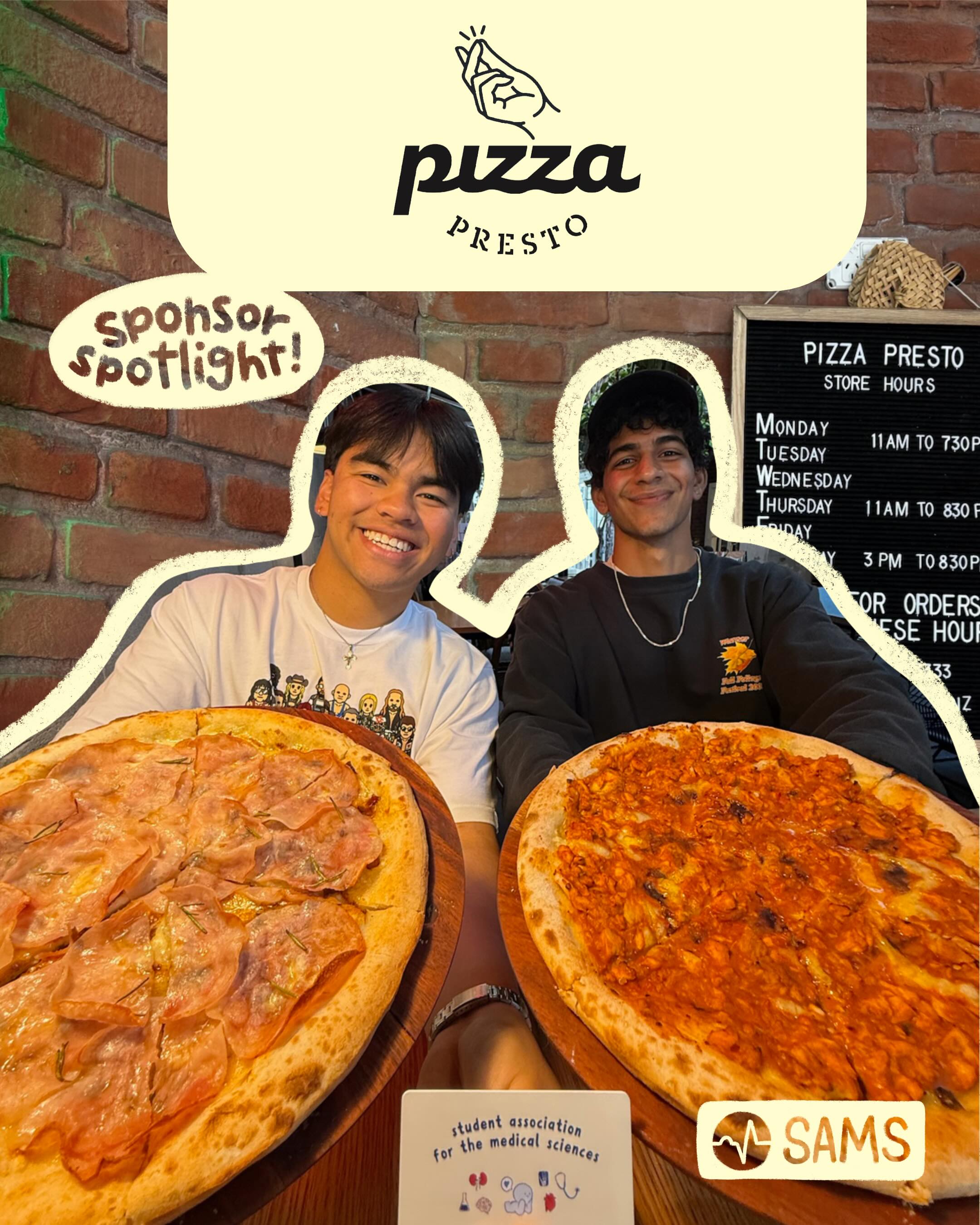 ๐ ๐๐๐๐๐๐๐๐๐๐๐ ๐๐๐๐๐๐๐๐๐ ๐
๐ ๐๐๐๐๐๐๐ Pizza Presto
๐ ๐๐๐๐๐๐๐๐: Snickle Lane Shop 6 Fort Lane, Auckland CBD
Use code SAMS26 online, and receive a 10% discount on all online orders (delivery or pick up)