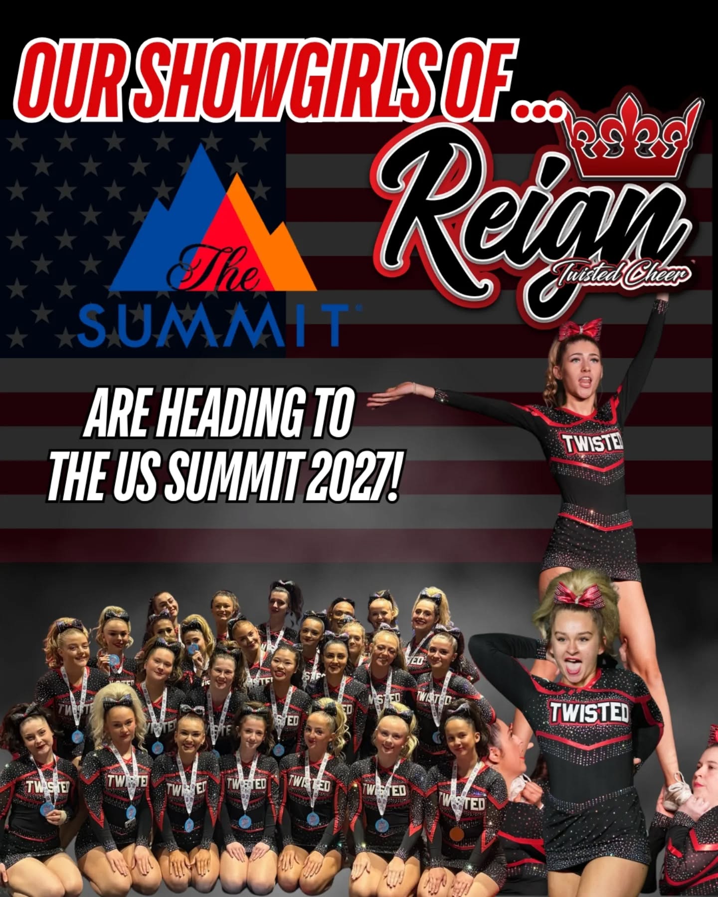 Your recently crowned:
🥇National Champion of IO3NT 🥇
🎉High Point winner of ALL Non-Tumble Teams 🎉
And....
🏔2027 US Summit Bid Winner!
Thank you so much @bcacheeranddance for the opportunity. We cannot wait to make the climb and represent you at The Summit 2027!
Reign you showed up and showed everyone what an amazing team you are!
Interested in joining Twisted in Season 13?
Register your interest using the link in the bio! Info pack due out in the next few weeks!
-————‐——————————————‐-———
- 📧 admin@twistedcheeranddance.co.uk
- 📱www.twistedcheeranddance.co.uk
- 📞 01923 372808
-————‐——————————————‐-———