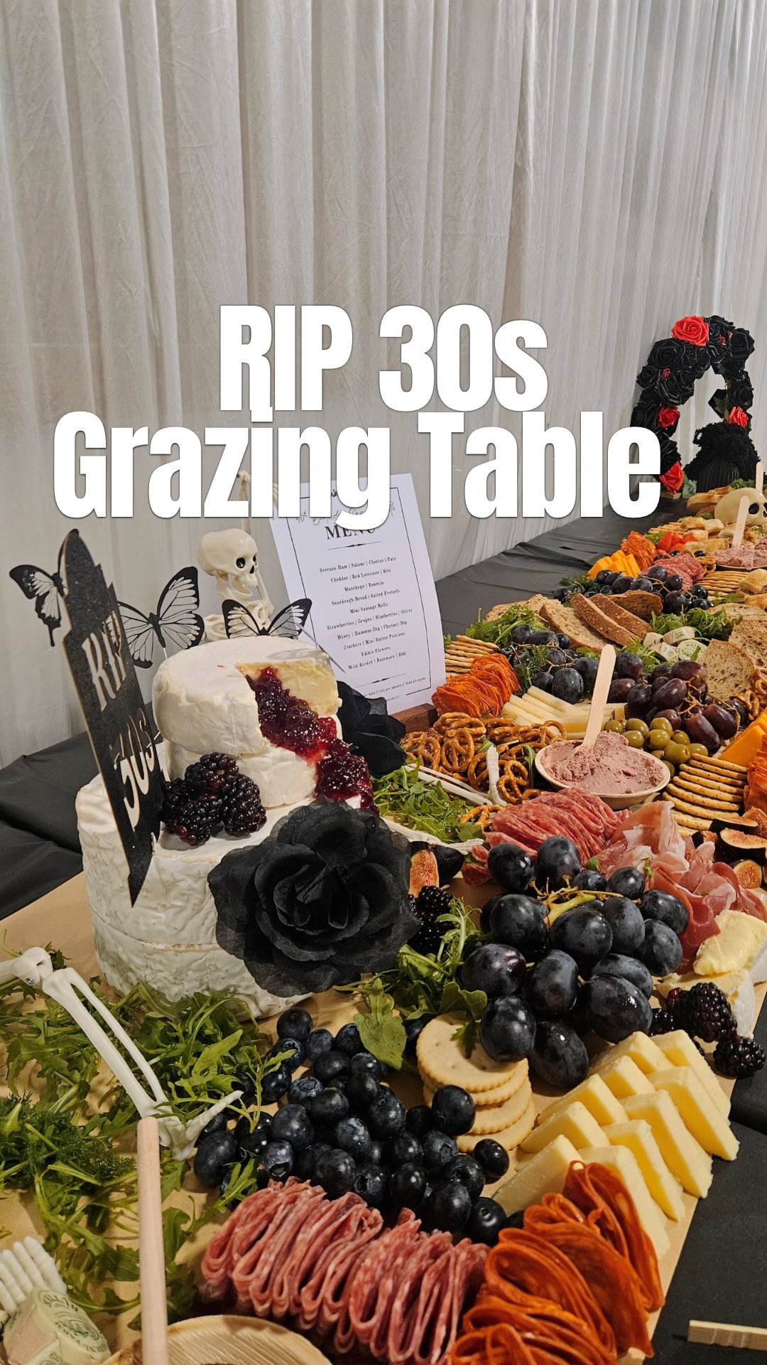 RIP 30s Themed Grazing Table 💀