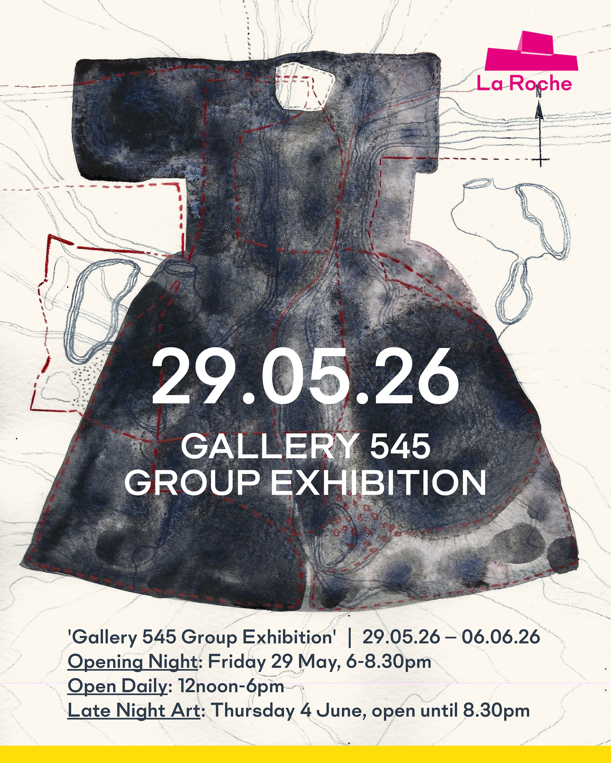 Gallery 545 returns to La Roche this Friday, 6pm, with a group exhibition of contemporary artists featuring: Lisa Ballard, Justė Bernotaitė, Ronan Bowes, Majella Clancy, Emma Fitzpatrick, Elham Hemmat, Eamonn Higgins, Ashely B. Holmes, Janet Keith, Sharon Kelly, Louise Lennon, Judith Logan, Alison Lowry, Sinéad McKeever, Robert McLearnon, Sarah McWilliams, Frances O’Reilly, Maria Perry, Latisha Reihill, Katherine St Angelo, Anushiya Sundaralingam and Wilhelmina Peace.
Opening Night: Friday 29 May, 6-8.30pm
Open Daily: 12noon-6pm
Late Night Art: Thursday 4 June, open until 8.30pm
@gallery545online
Image credit: artwork by Sharon Kelly
#midcenturymodernhome #artexhibition #artcollector #homegallery #belfastevents