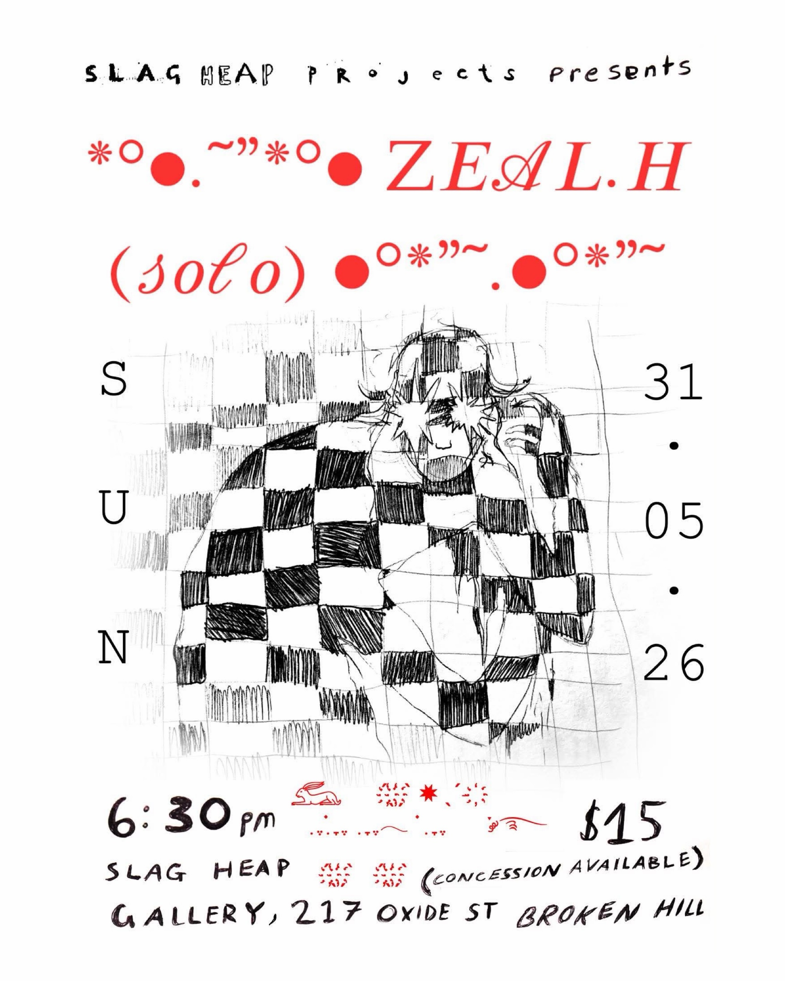 A rare and intimate night is coming to @slagheapprojects .
Slag Heap Projects are excited to present @_zeal.h_ (solo) on Wilyakali Country this Sunday night.
Expect an atmospheric, ritualistic performance weaving together new songs, soundscapes and moments of reflection created during time spent out in Broken Hill.
ZEAL.H says “It will be Sapphic, it will be ritualistic, it will be a little container of time…”
The evening will also include a commemorative moment at 6:45pm honouring the rocks beneath the city that are blasted apart morning and night — a nod to the mining landscape that shapes life here. ❤️🔥
📍 Slag Heap Projects — 217 Oxide St, Broken Hill
🗓 Sunday 31 May
⏰ 6:30pm
🎟 $15 (concessions available)
Come settle in for something immersive, strange, tender and deeply connected to place.
#wilyakalicountry #brokenhill #musicnsw #outbacknsw