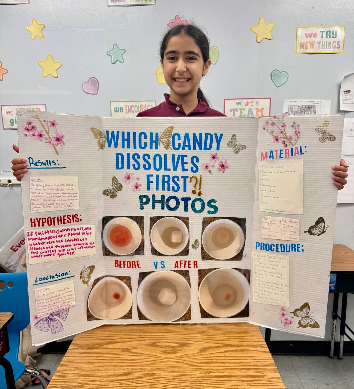 Mrs. Rabbanifar’s 4th & 5th graders just had their Science Fair! 🧪
The girls asked questions, formed hypotheses, conducted hands-on experiments, and proudly presented beautiful boards showcasing their results.