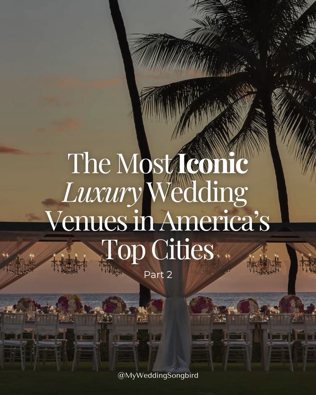 💒 Planning a luxury wedding in a Major U.S.A city but don’t know where to start with the venue?
Start here. ✨
From coastal escapes in Hawaii to iconic city venues in New York, these are the spaces that *set the tone* for a truly unforgettable wedding.
Explore the FULL LIST(and what each venue is best for) at the link in bio 🤍
Venues featured in this guide:
- The Rainbow Room: @rainbowroomnyc
- Hotel Bel Air: @hotelbelair
- Old Post Office Chicago: @post433events
- Four Seasons Resort Oahu: @fsoahu
- Fairmount Copley Plaza: @fairmontcopley