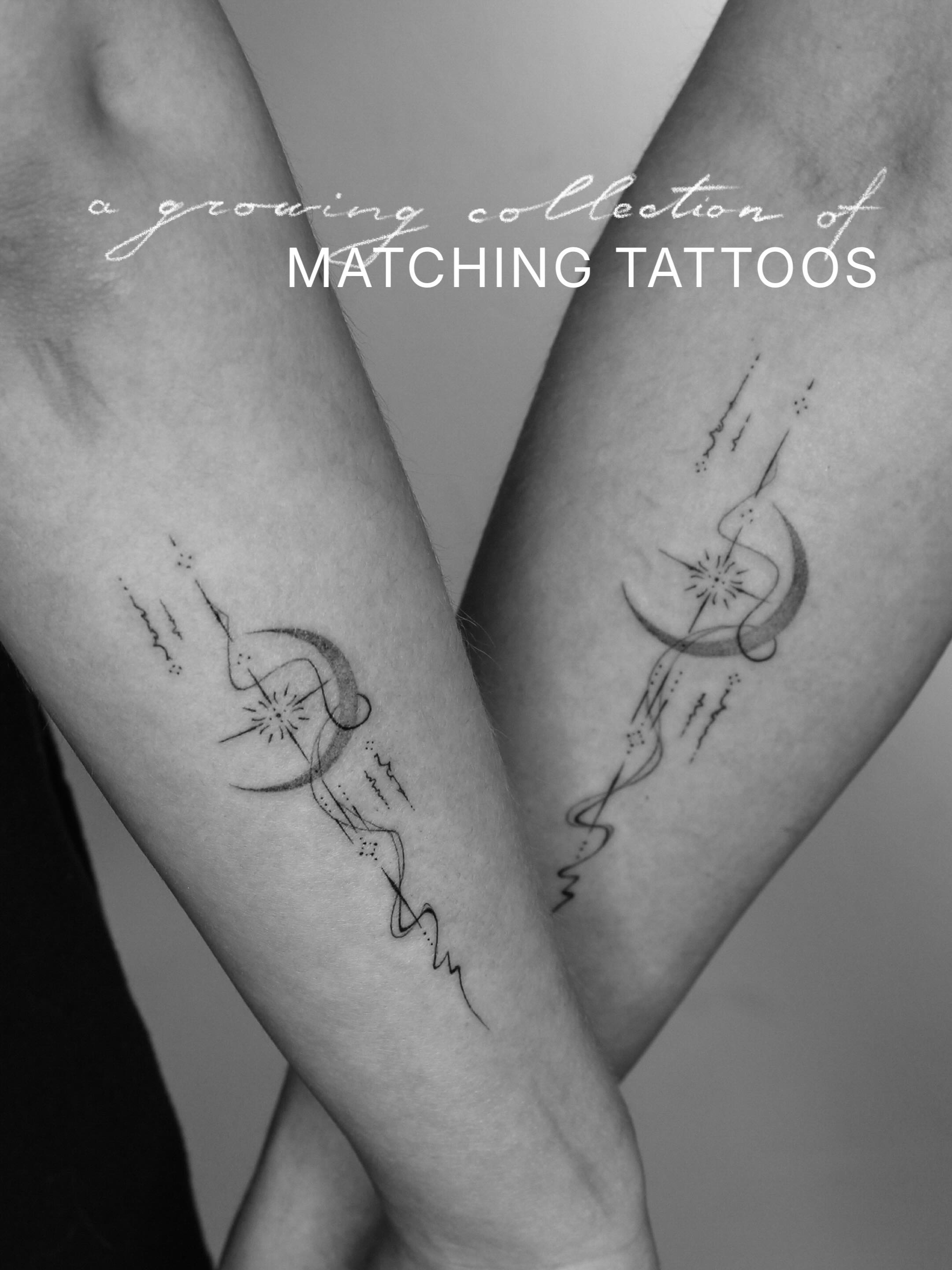 Matching pieces for friends, couples & family💕
#tattoovilnius #matchingtattoos #vilniustattoo
#fineline #tinytattoo
