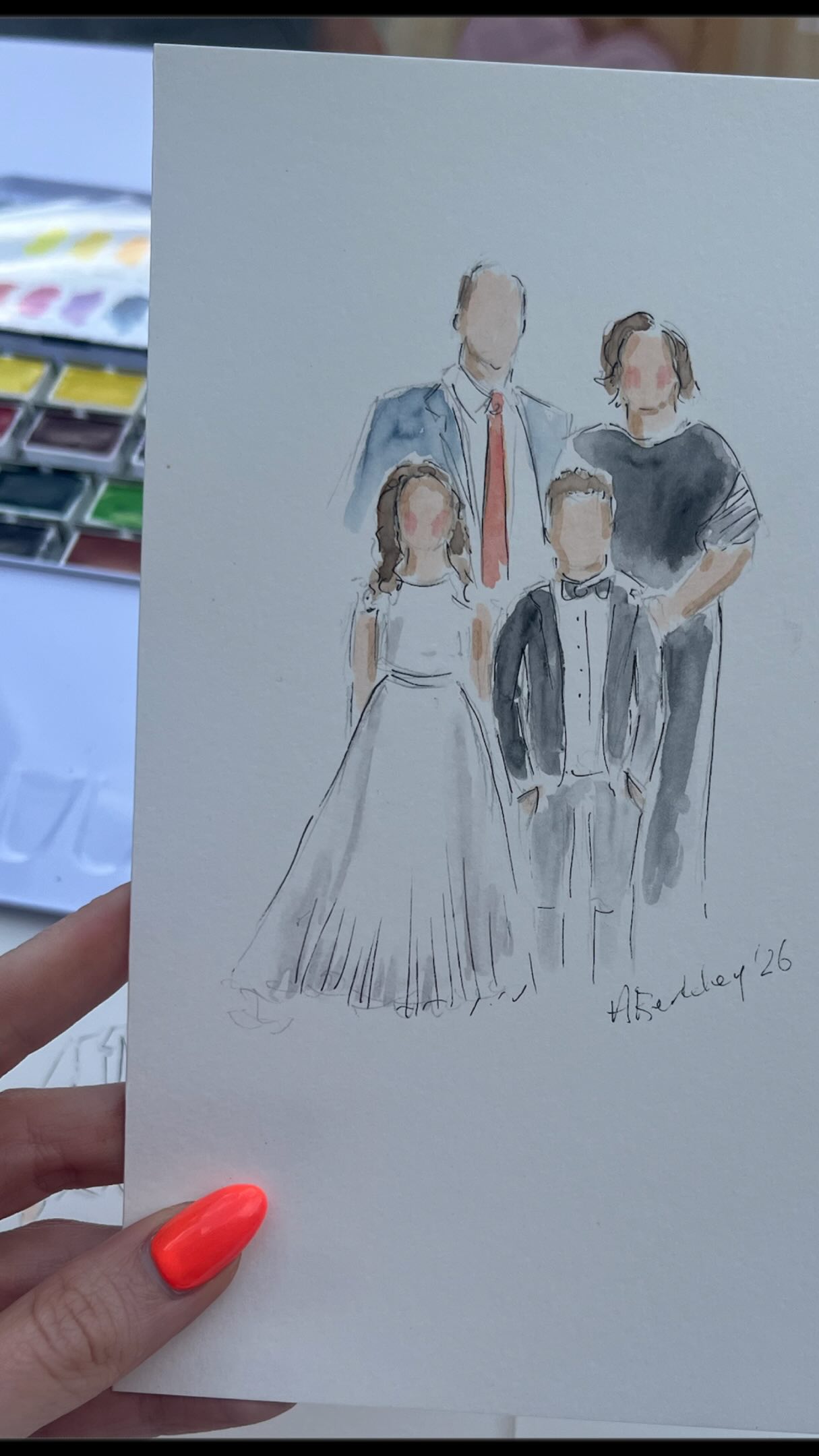 Shoshana & Martin 2026 ✨
A gorgeous day in Kilkenny, the outdoor drinks reception made it feel like summer has officially started. Shan and Martin had the nicest guests. Always feel so lucky to get to work with lovely people!
I painted 56 guests in a six hour booking. The outfits were so summery, lots of colourful florals 🌸
Email Lex.illustrations for enquiries.
#liveweddingpainting #weddingguestoutfit #styleoftheday