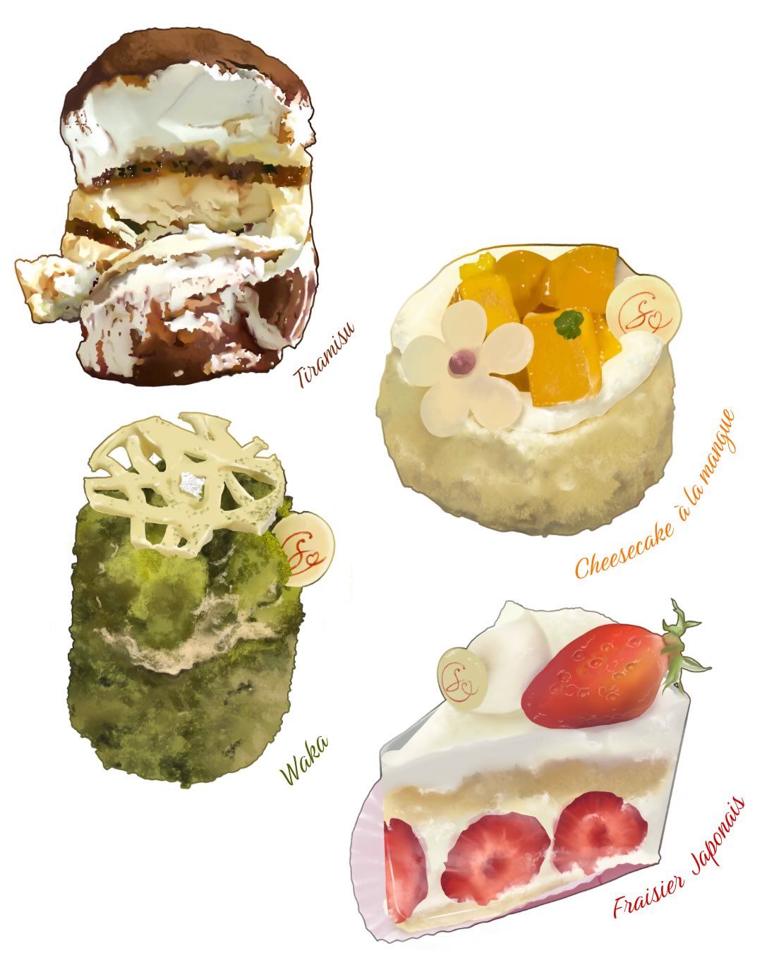 Quand l’univers gourmand du Japon rencontre mon trait ☀️
J’ai eu la chance de collaborer avec @sakimochipatisserie pour illustrer sa nouvelle gamme de mochis, en mêlant textures, couleurs et gourmandise dans chacune des créations.
Un projet où pâtisserie et illustration se rencontrent, et qui m’a permis de traduire en image toute la douceur et la poésie de ses mochis
Merci à @saki_creation pour sa confiance sur cette belle collaboration
Et vous? Quel mochi vous goûteriez en premier?
#illustration #pâtisserie #mochi #japon #pastry