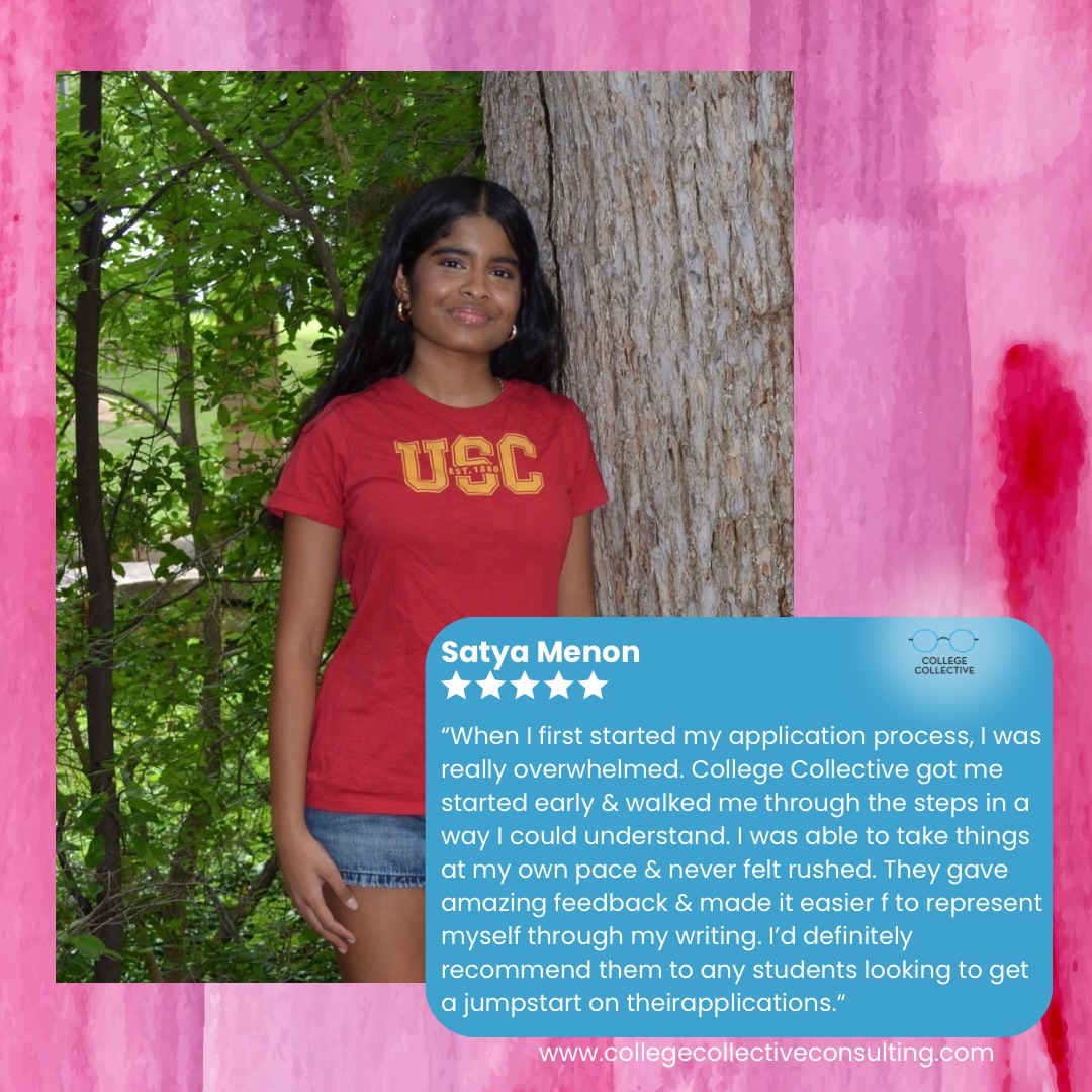 Thanks for your kind words, Satya! USC has no idea how lucky they are ☺️
We love supporting students through their college admissions journeys! Wondering how we can help you?
🔗 Let’s set up a free consult & chat about it! Head to our bio for the link 🔗
#usc #collegeadmissions #admissions #juniors #seniors