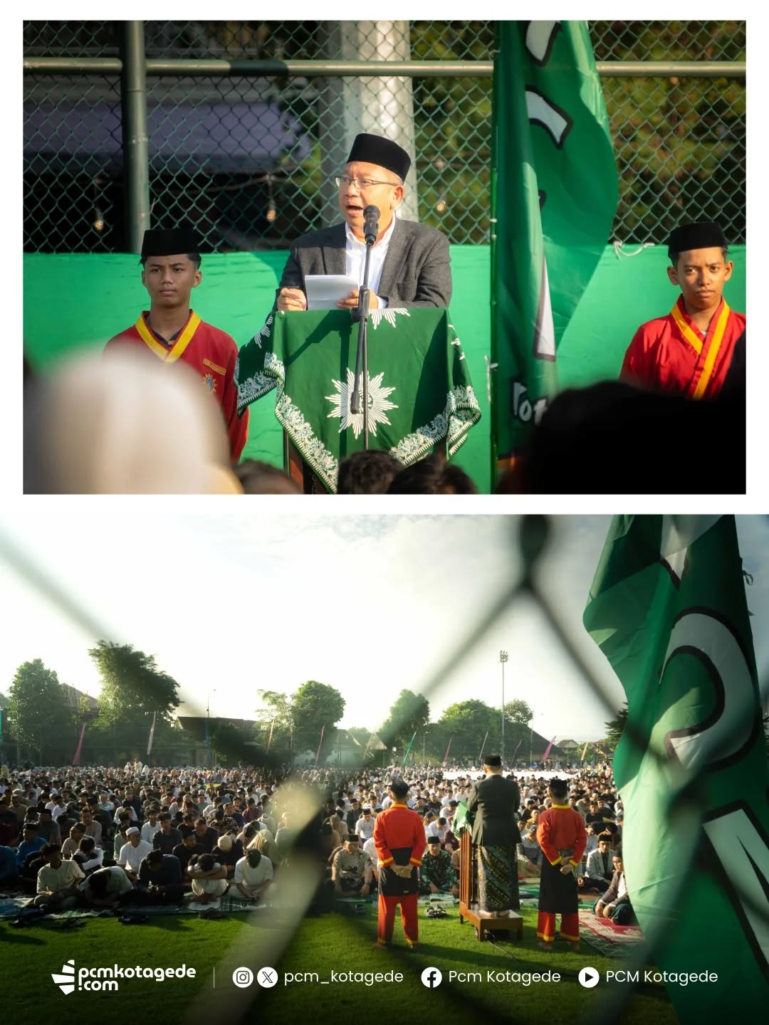 Alhamdulillah, Salat Iduladha 1447 H PCM Kotagede telah terlaksana dengan lancar dan penuh keberkahan.
Terima kasih kepada seluruh jamaah yang telah hadir dan bersama-sama menghidupkan syiar Islam di Kotagede. Semoga semangat keikhlasan dan kepedulian yang diajarkan saat Iduladha terus tumbuh dalam kehidupan kita sehari-hari.
Diselenggarakan PCM Kotagede
Lokasi lapangan karang kotagede
27 Mei 2026
#kotagede #muhammadiyah #pcmkotagede #iduladha