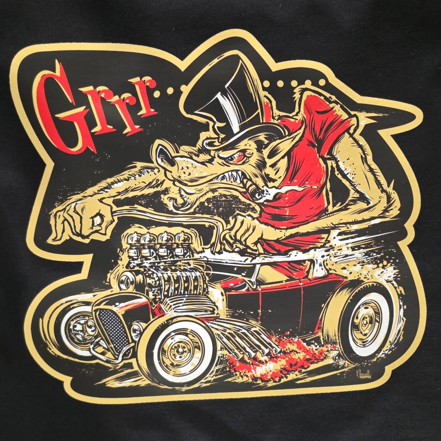 Yet another cool tshirt we are printing for @jeffhotrod and his norwellequipped.store...go grab yourself some cool new stuff #RODTEES #customtshirts #tshirtprinting #hotrodshirts #hotrodart