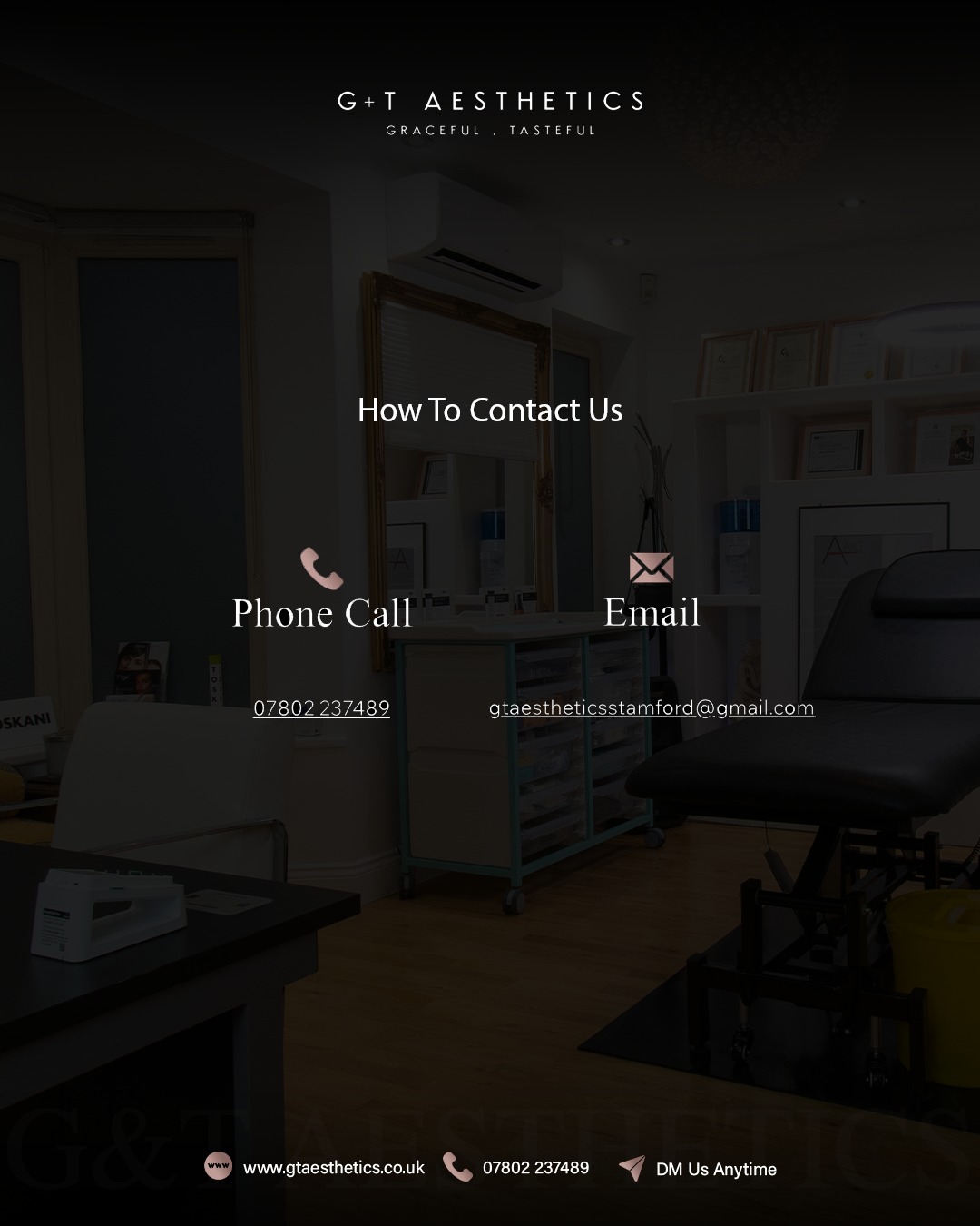 If you would like to book an appointment or discuss a treatment, please refer to the contact details provided in this post.
📲Enquire or visit www.gtaesthetics.co.uk for more info.
#ContactUs #AestheticClinic #ClientCare #StamfordAesthetics #GTAesthetics