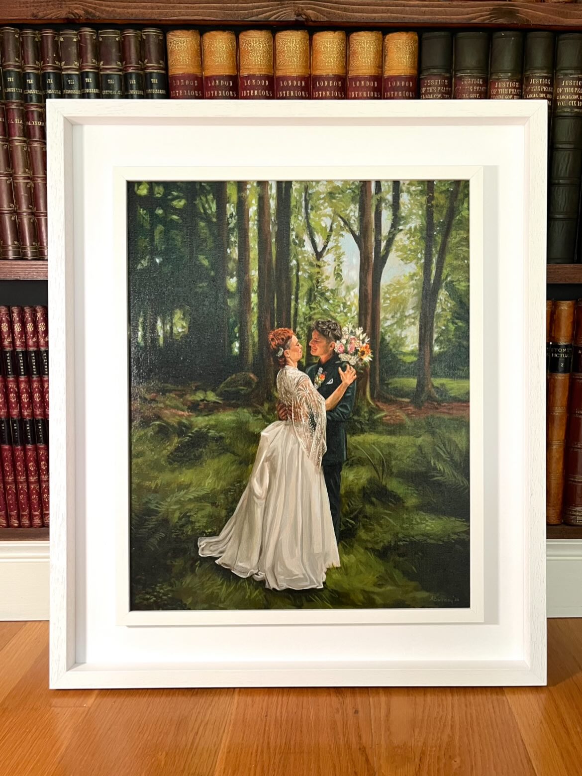 Clara & Jim ✨
She’s framed and gone to her new home. I reallllly enjoyed painting this piece, there was so much detail to capture.
@clarajoneshair
#newlywedspainting #newlyweds #oilpainting