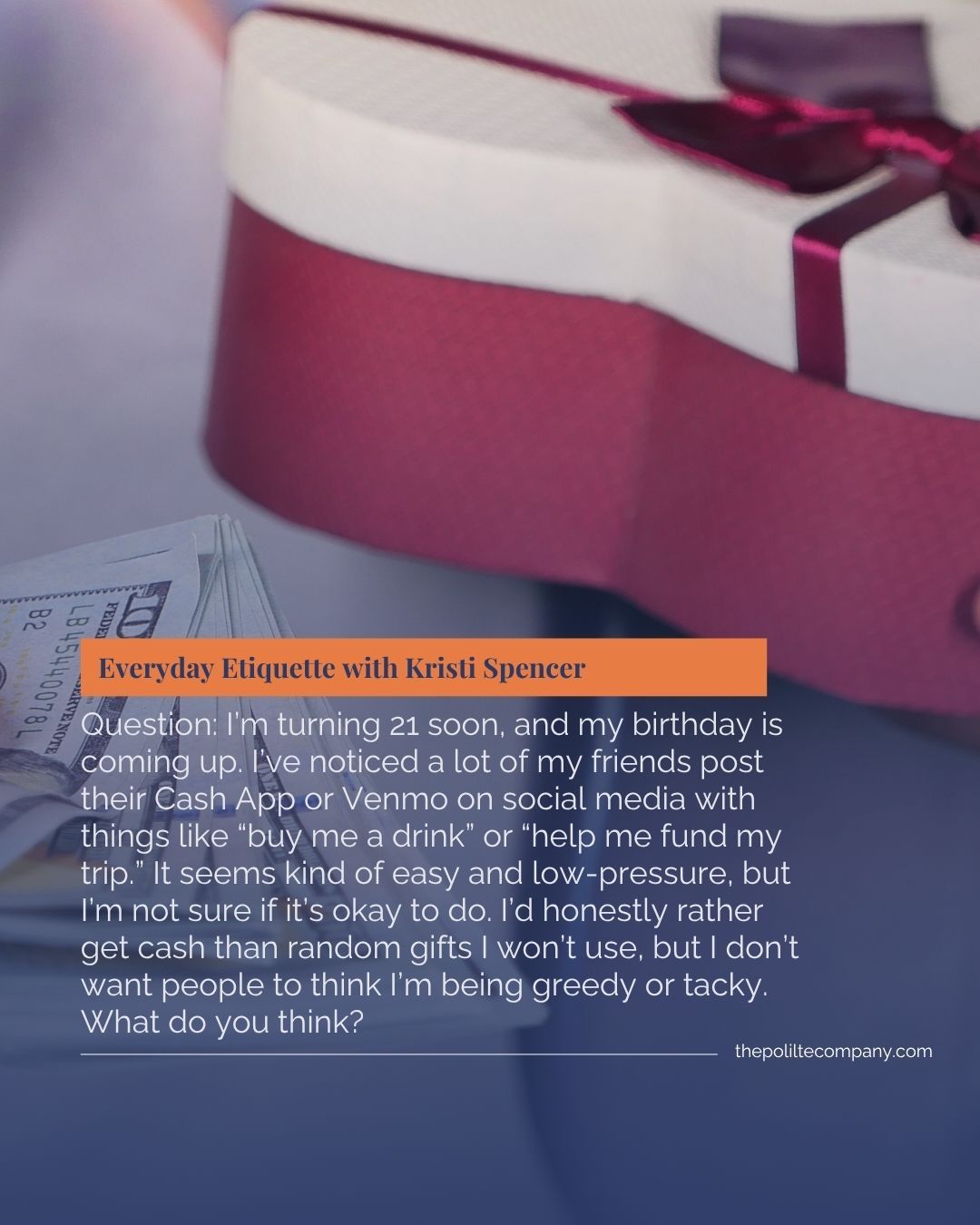 This month, we heard from a young reader who is ready to parrr-tay for her birthday and was wondering if itās okay to share her Venmo on social media.
So now Iām curious. What would your advice have been? I bet you have thoughts.