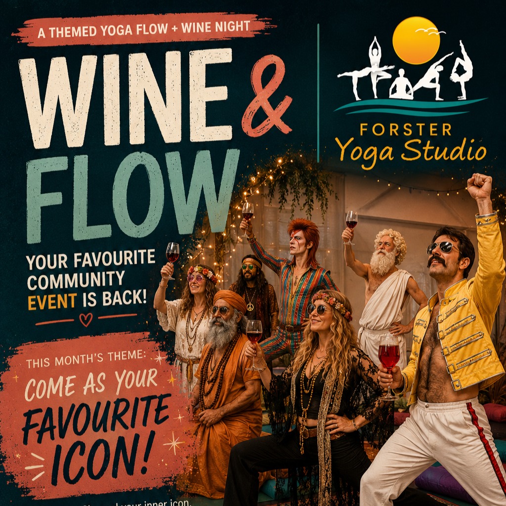 Your favourite Peruvian bombshell is back!
Fernanda is hosting this Saturday night’s Wine & Flow — and somehow also launching her very first Pilates Immersion weekend in June.
Can it get any better?
Saturday night:
🍷 Wine & Flow (mulled wine included)
🎶 Dress-ups
🧘 Beautiful movement
😂 Laughter and community
✨ “Come As Your Favourite Icon”
🍷 BYO and save $10
Then in June, Fernanda brings her vibrant, enthusiastic, laughing assassin energy — along with her incredibly supportive teaching style — to two special Pilates workshops designed to improve strength, mobility, core awareness and movement for yoga practitioners and beginners alike.
Honestly, we are very lucky to have her.
🍷 Wine & Flow — Saturday 30 May
✨ Pilates Immersion — 13 & 14 June
Bookings through Momence or see the front desk.