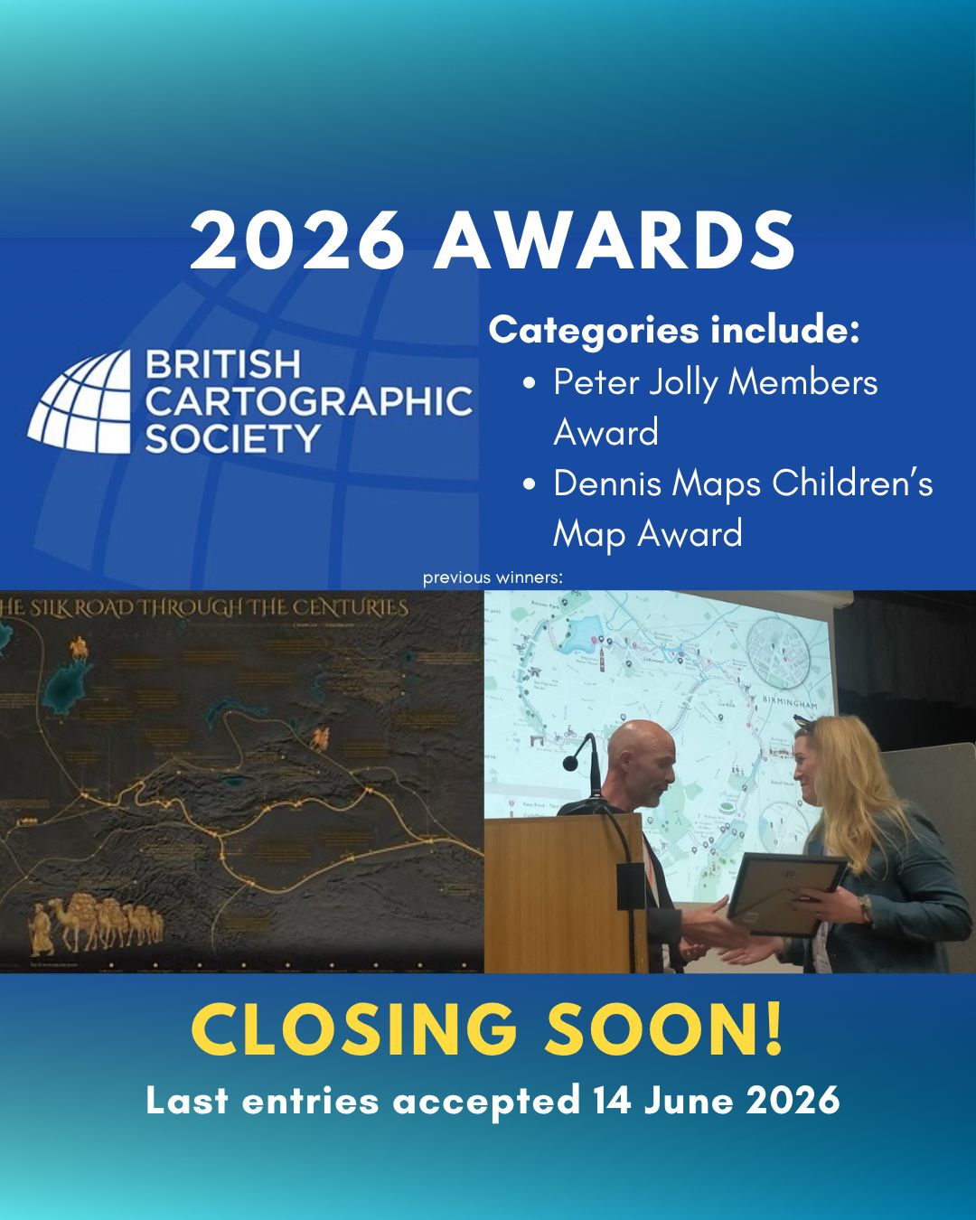 🏆 BCS Awards 2026 🏆
Could you be the next winner of the Peter Jolly Members Map Award or the Dennis Maps Children’s Map Award?
Get your entries in asap before 14th June!
https://lnkd.in/d867AMC