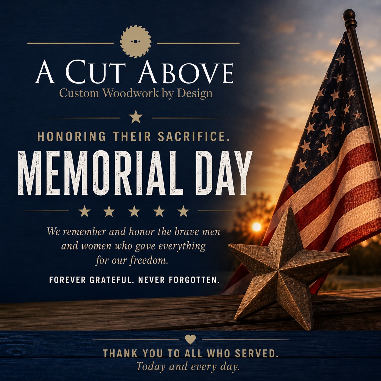🇺🇸#america #customwoodwork #memorialday #honorthefallen #sacrifice