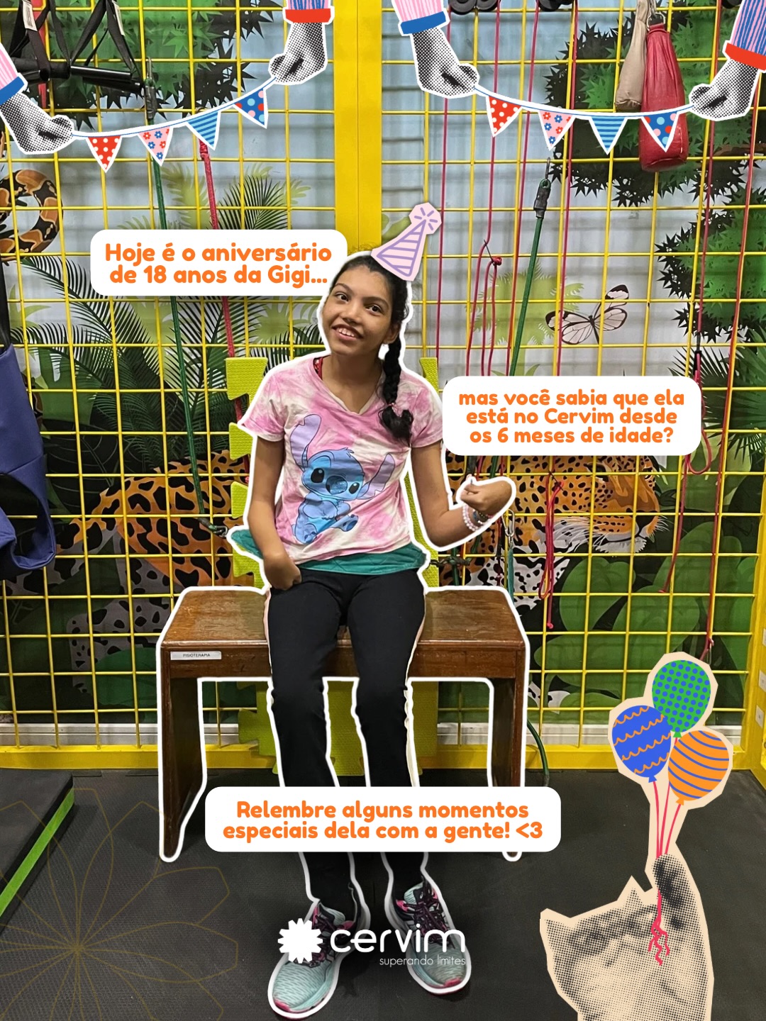 “Gostaria de manifestar minha profunda satisfação e gratidão pelo atendimento clínico realizado pela equipe multidisciplinar da Clínica de Reabilitação do CERVIM, onde minha filha, diagnosticada com paralisia cerebral, é acompanhada desde os seus 6 meses de vida.
Ao longo de toda essa trajetória, tivemos o privilégio de conviver com profissionais extremamente competentes, humanos, acolhedores e comprometidos com o desenvolvimento e bem-estar dela. Cada conquista alcançada carrega também a dedicação, o cuidado e o carinho de toda a equipe.
Minha confiança no trabalho desenvolvido pelo CERVIM foi construída diariamente, através da seriedade, do respeito e da atenção oferecida não apenas à minha filha, mas também à nossa família. Saber que ela está sendo acompanhada por profissionais tão comprometidos nos traz segurança e esperança em cada etapa do caminho.
Deixo aqui meu sincero agradecimento por toda dedicação, apoio e amor colocados nesse trabalho tão importante e transformador.”
- Tatiane, mãe de Giovanna.
#aniversariogigi #cervim20anos #therasuit #bday