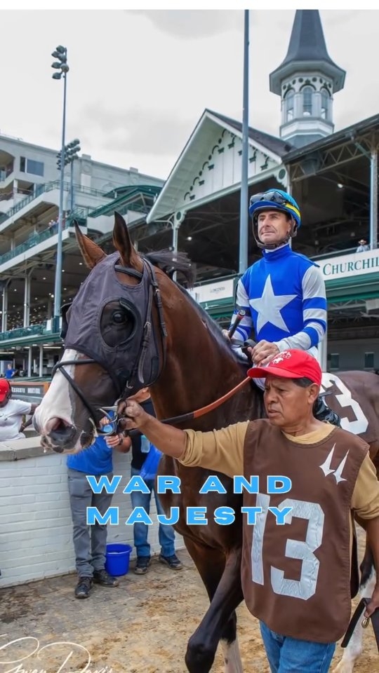 Just a War and Majesty appreciation post for a horse that truly is majestic. 😍 We're so glad to have him back in the barn after some time off. Improving to 3rd on the turf yesterday.