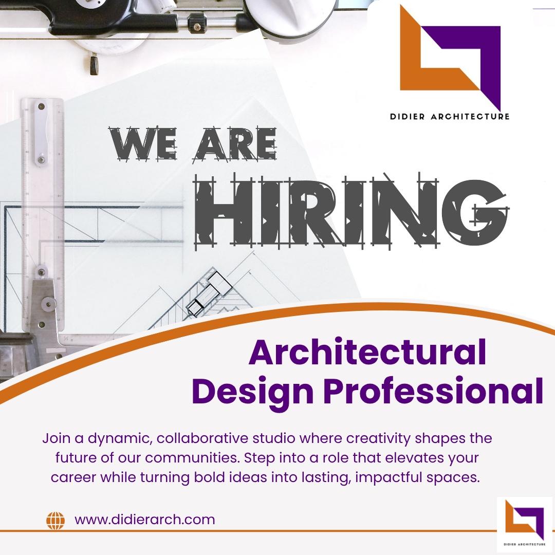 Your next great architectural design role is here.
Didier Architecture is hiring a talented Design Professional to join our collaborative studio. If you balance creative passion with technical precision, we want you on our team.
At our firm, you won't be stuck doing a single, repetitive task. You will wear many hats and play a central role in bringing complex visions to life.
Here is what you will do:
* Drive innovative, eco-conscious design solutions
* Produce precise, comprehensive construction documents
* Take on cross-discipline leadership to coordinate seamlessly with clients and engineers
Why choose our studio? We offer a fast-paced, collaborative environment designed for rapid career growth. We want you to master every facet of the architectural process. You will also enjoy competitive benefits, including health insurance, paid time off, and retirement matching.
Take the next step in your career and help us build something great. Apply today by sending your cover letter, resume, and digital portfolio to bridgit@didierarch.com
#ArchitectureJobs #DesignProfessional #ArchitectureCareers #Hiring #DidierArchitecture
