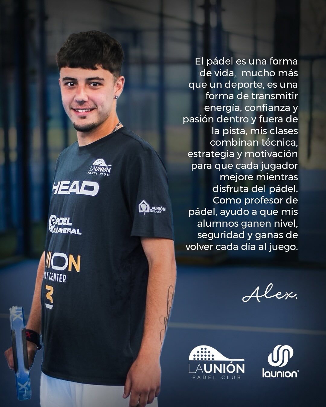 Mucho más que un deporte, el pádel es una forma de vida. 🎾✨ En mis clases no solo entrenamos técnica y estrategia; transmitimos energía, confianza y pasión dentro y fuera de la pista. Mi meta como profesor es ayudarte a ganar nivel, seguridad y, sobre todo, ¡ganas de volver a jugar cada día! 🔥 ¿Te unes al próximo partido?