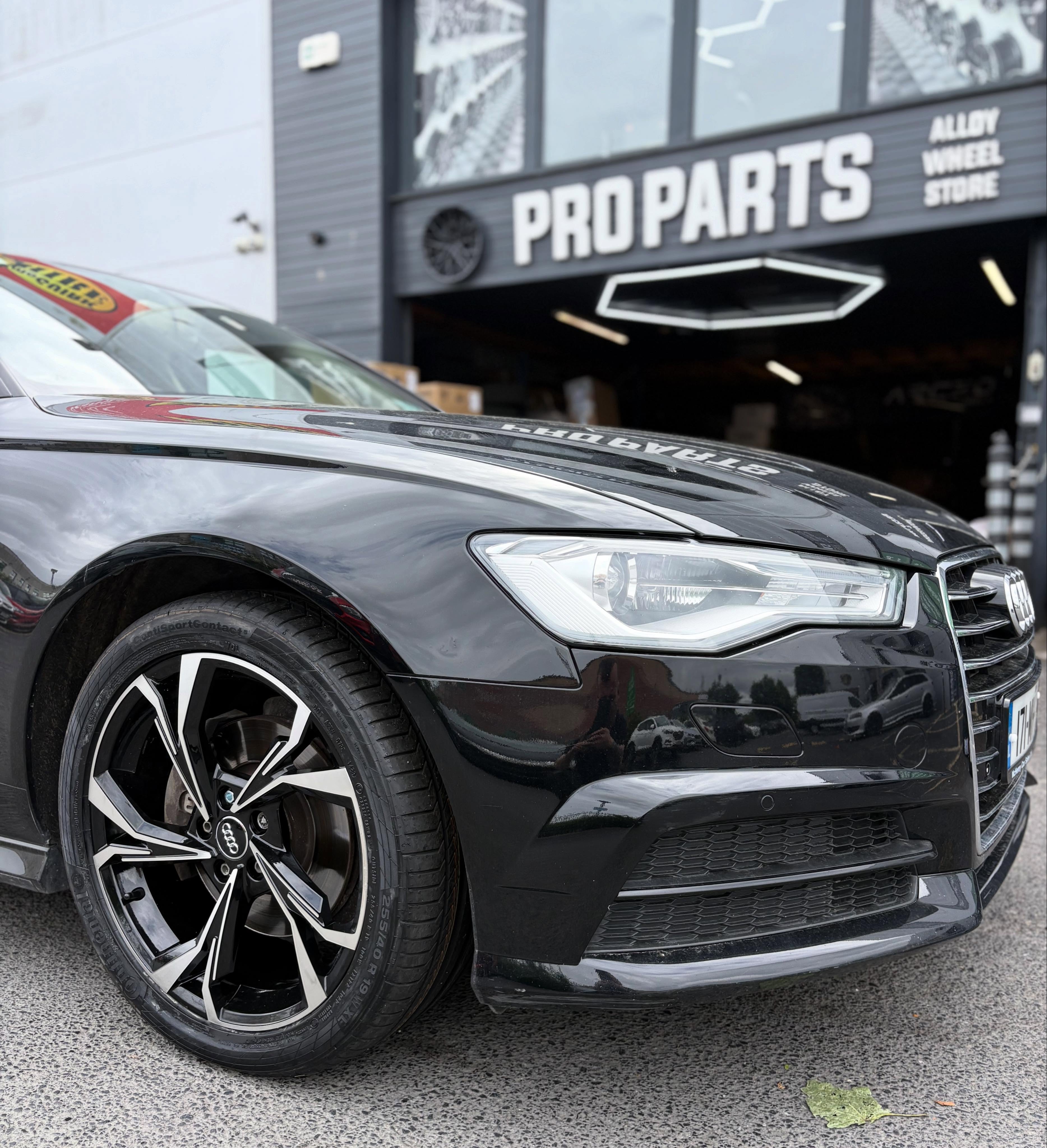 Audi A6 in for 19” S-line alloys wrapped in Continental rubber👀