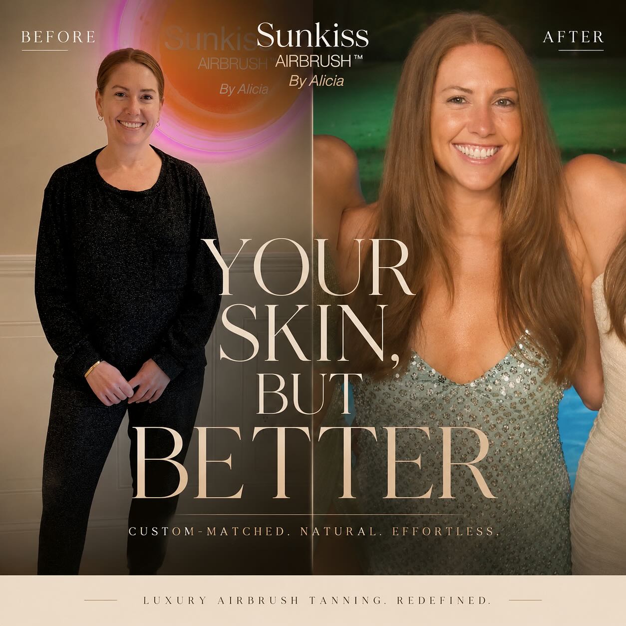 The gorgeous Tara ✨
And no… we definitely don’t mess around over here. 🤎
Custom-matched, naturally bronzed, and glowing exactly the way a luxury airbrush tan should look — seamless, radiant, and still completely her.
Your skin, but better. Always. ✨
#SunkissAirbrushByAlicia #CustomAirbrushTan #LuxurySprayTan #NaturalLookingTan #GlowExpert #YourSkinButBetter