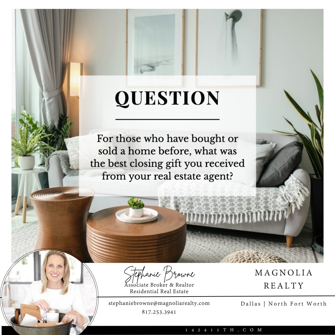 Closing day is unforgettable, but sometimes the closing gift is just as memorable. 🎁🏡
What’s the best closing gift you’ve ever received from your agent? Was it something practical, sentimental, over-the-top, or totally unexpected? Share your most beloved (or most creative) closing gift in the comments. We love hearing the stories behind them!
#closinggifts #clientappreciation #realestategifts #memorablegifts #housewarminggifts #homebuyingjourney