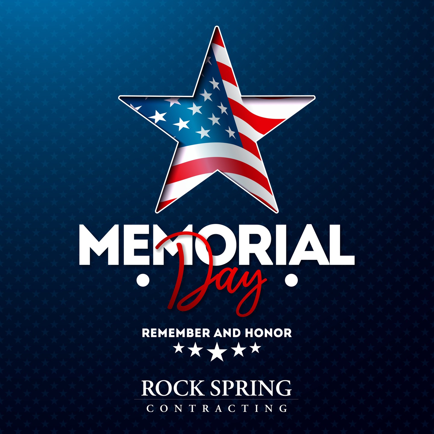 Today we pause to remember and honor the brave men and women who made the ultimate sacrifice in service to our country. Their courage and dedication will never be forgotten.
From all of us at Rock Spring Contracting — thank you to those who gave everything so we could build a better tomorrow.
#MemorialDay #RememberAndHonor #ThankYouForYourService #MemorialDay2026 #RockSpringContracting #NeverForget #HonorTheFallen