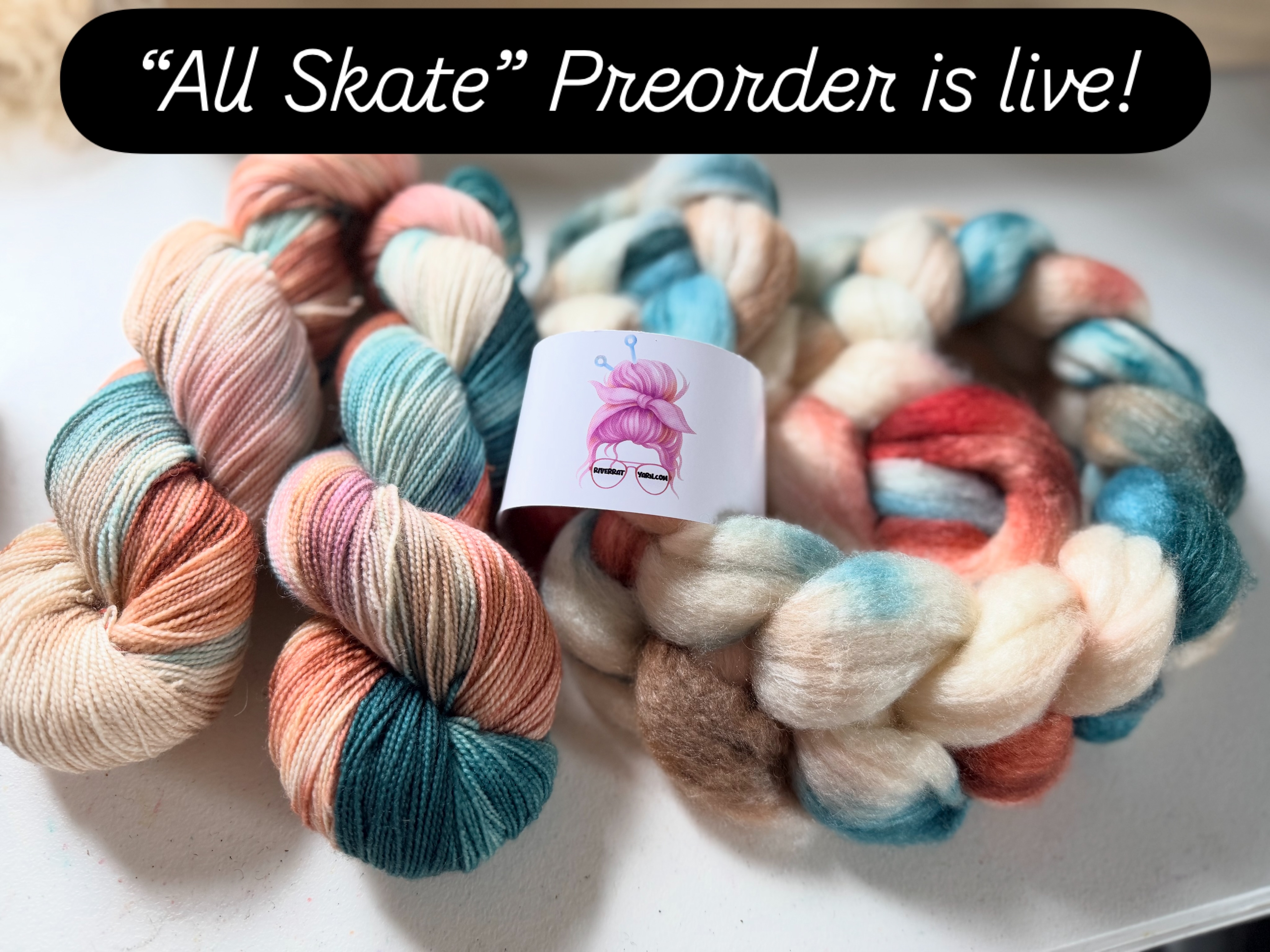 The Table Ten “All Skate” Preorder is live on the website! Don’t miss out, this preorder will last until June 2nd or until I have too many orders to get to you on time to spin for Tour De Fleece! It will take some time for me to get the fiber mill blended, shipped and dyed. So this is a short one! I will have a large fiber update sometime in June to load up on fiber for “Tour De Fleece”, so be sure to join us for one of my favorite times of the year!
#fiber #tourdefleece #spinningfiber #spinning #handspun