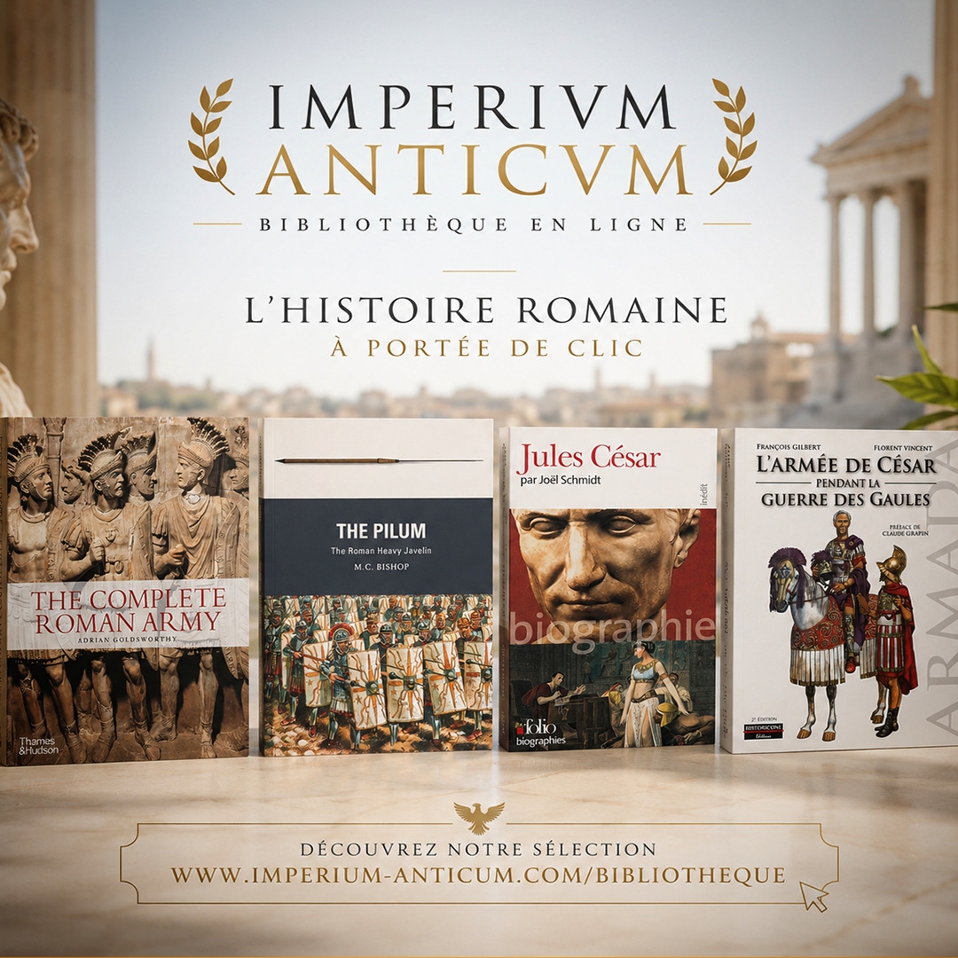 Imperium Anticum enrichit son univers d'une bibliothèque consacrée à l'histoire et à la civilisation romaines.
👉 www.imperium-anticum.com/bibliotheque
Vous y trouverez une sélection d'ouvrages de référence consacrés à l'armée romaine, aux grandes figures de l'Antiquité et à la vie quotidienne dans le monde romain.
#ImperiumAnticum #BibliothequeHistorique #HistoireAntique #HistoireRomaine #RomeAntique #Civilisation #Biographies #ReconstitutionHistorique #AncientRome #RomanHistory