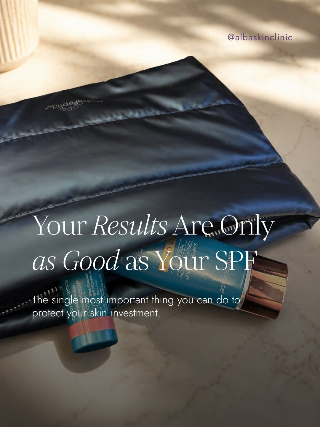 Whether you’re investing in skincare, facials, injectables, peels, IPL or microneedling, daily sun protection helps protect the results you’re working towards.
Think of SPF as part of your treatment plan, not just an extra step.
Your skin investment deserves protecting
#albaskinclinic #spf #skincare #skinhealth #medicalgradeskincare
