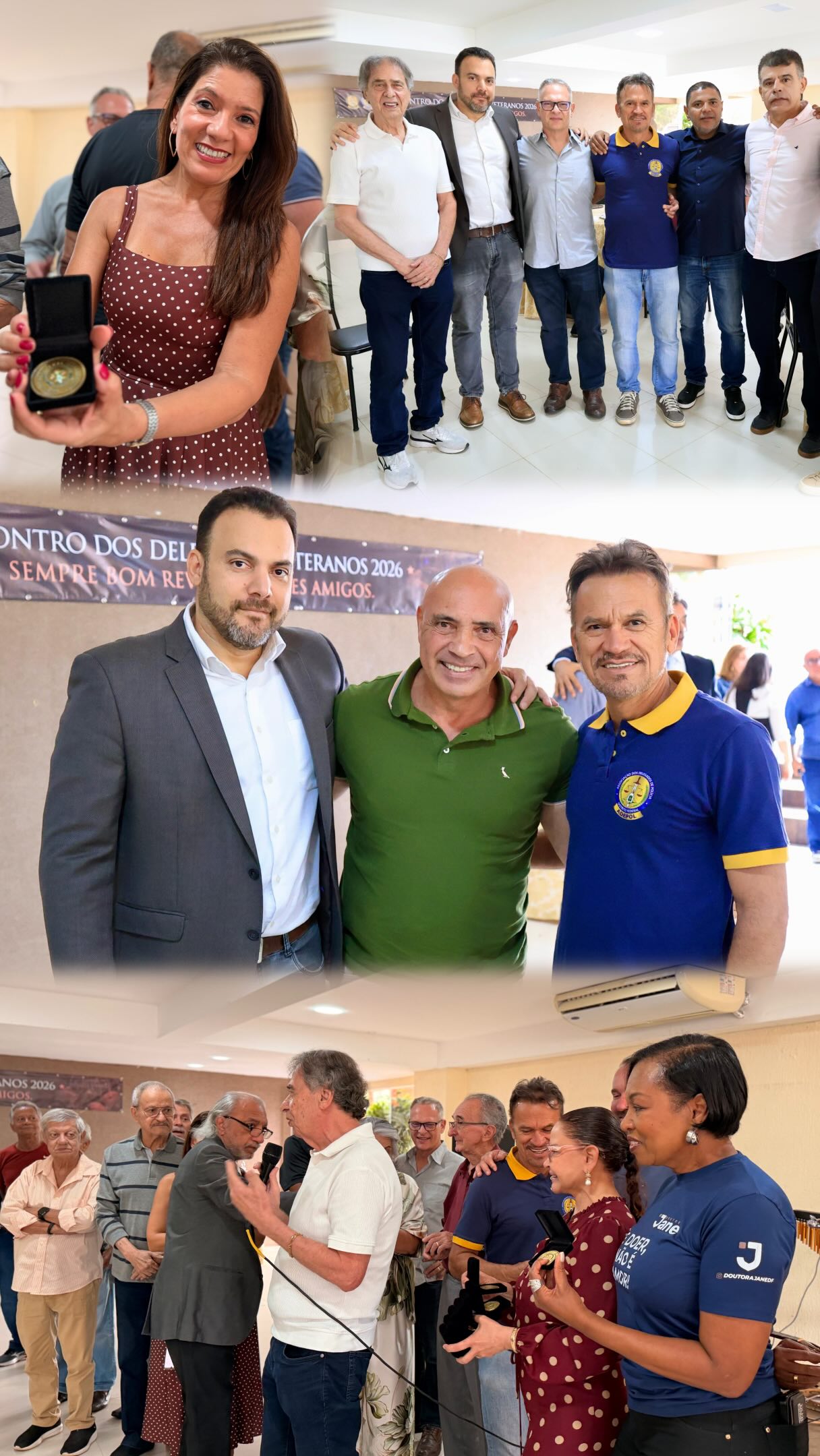 ✨ Reencontros, homenagens e muitas histórias compartilhadas marcaram o Encontro dos Delegados Veteranos, realizado na última sexta-feira, 22/5, no Clube da Adepol-DF.
Promovido pela Adepol-DF e pelo Sindepo-DF, o evento reuniu delegados veteranos em uma tarde de confraternização, sorrisos e celebração da trajetória de quem ajudou a construir a história da @pcdf_oficial.
Estiveram presentes autoridades como o delegado-geral da PCDF, José Werick, o presidente da CLDF, deputado Wellington Luiz, a deputada federal Érika Kokay e a deputada distrital Jane Klébia.