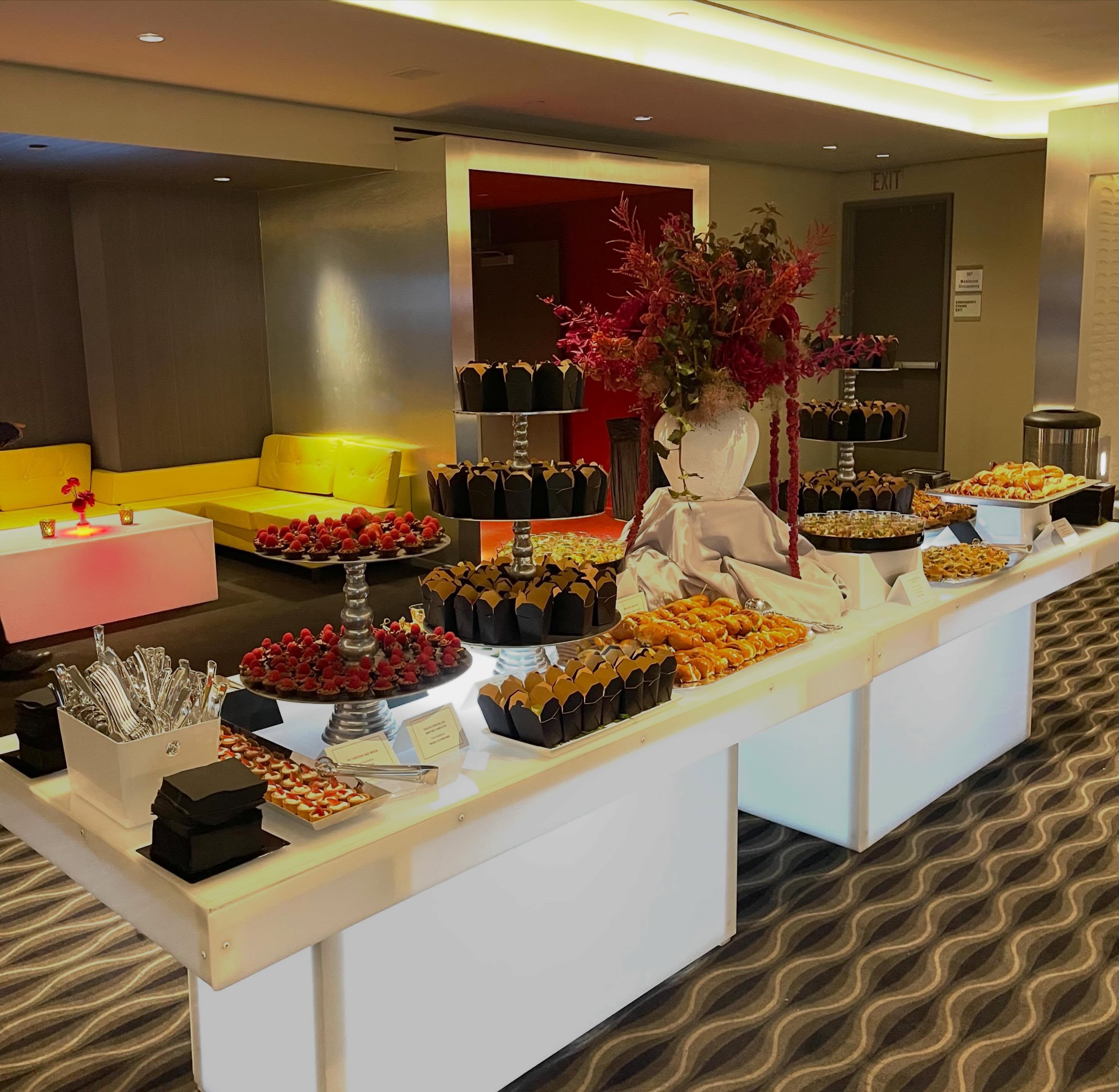 @theboystv #amazonprime Hot passed appetizers with buffet and specialty cocktail. #fyc #eventcatering