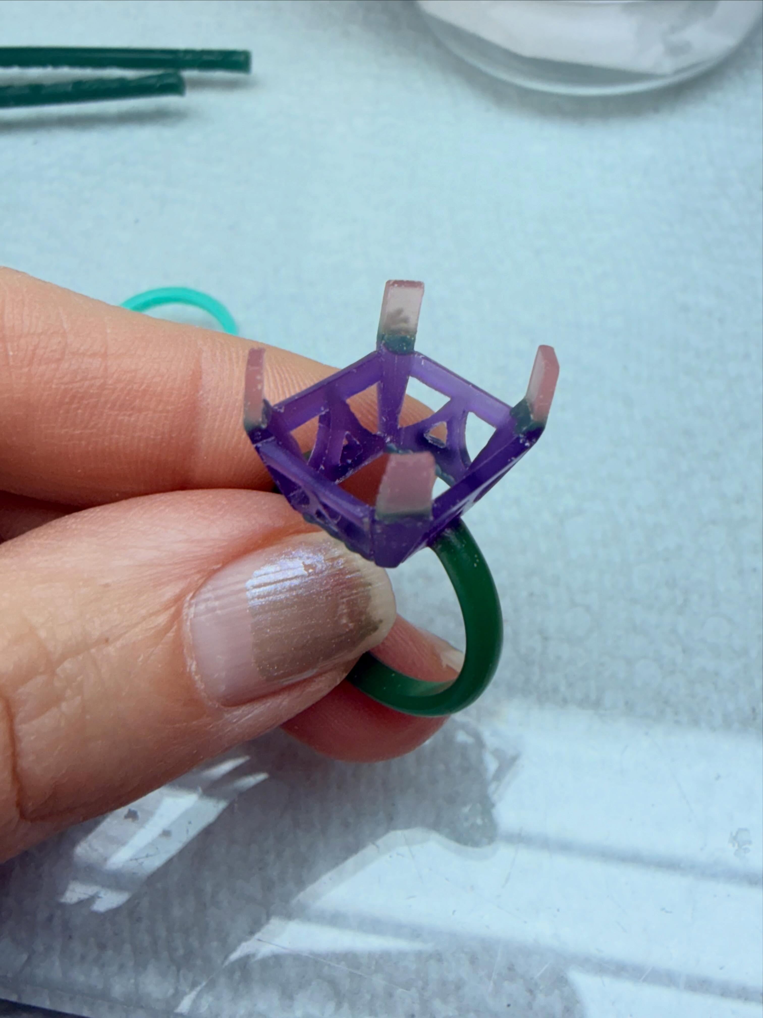 The making of a custom tourmaline ring: swipe to see it in gold ✨✨✨
1) wax model hand carved in purple and green wax. Soft pink wax prongs
2) ring before prongs were added
3) wax model with 15.98 ct tourmaline
4) ring in 18k yellow gold before setting
✨
Can’t wait to show you the reveal
.
.
.
.
#mejiajewelry #customring #oneofakindring #handcarvedjewelry #newyorkjeweler