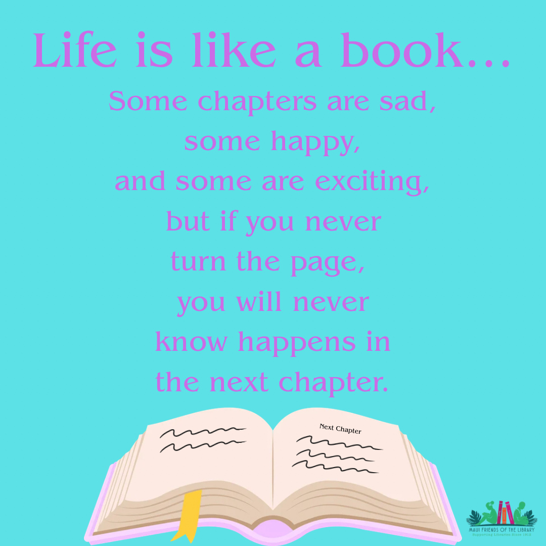 Books remind us that even difficult chapters are not the whole story. ❤️📚
Whether you’re looking for comfort, adventure, romance, mystery, or inspiration, your next great read may be waiting for you at Maui Friends of the Library.
Locations:
Kihei at 95 E Lipoa
Kahului at Queen Ka’ahumanu Center
Pu’unene at East Camp 5 Rd
Help us out! Every time you LIKE, SHARE and FOLLOW us on Facebook and Instagram it spreads the word in our community about our mission to improve literacy on Maui.
#MauiFriendsoftheLibrary #MFOL #MauiBooks #MauiBookstore #UsedBooks #SupportLocalMaui #BookLovers #Mauinonprofit #Hawaiianbooks #reader #booklover #books #reading #read #kidsbooks #booklovers #usedbooks #Hawaiiana #Mauireads #Mauibooks #libraries #great reads #beachreads #Mauilocal #Literacy