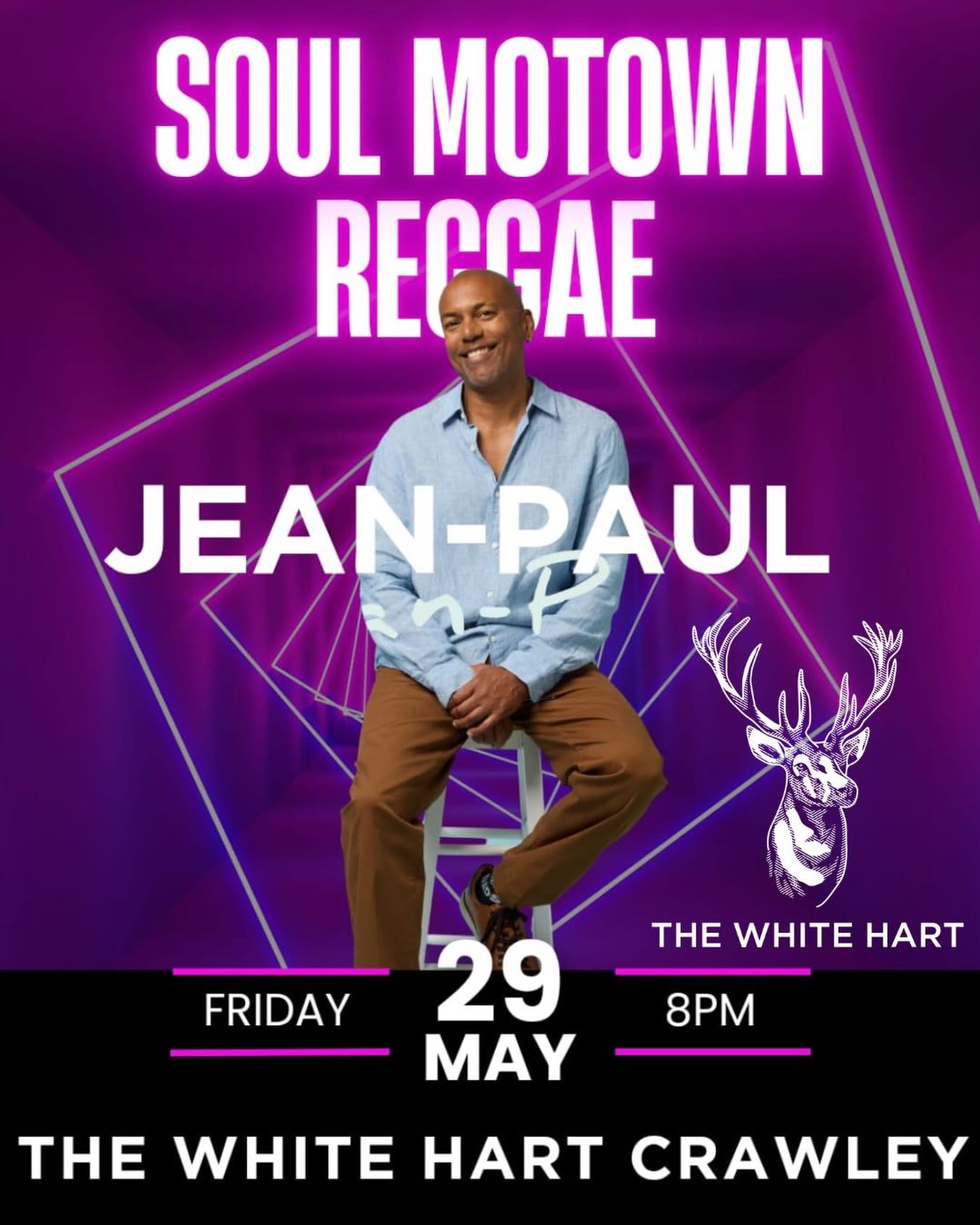 This Friday bring soul Motown reggae to the white is Jean Paul starting at 9pm you don’t want to miss it!!