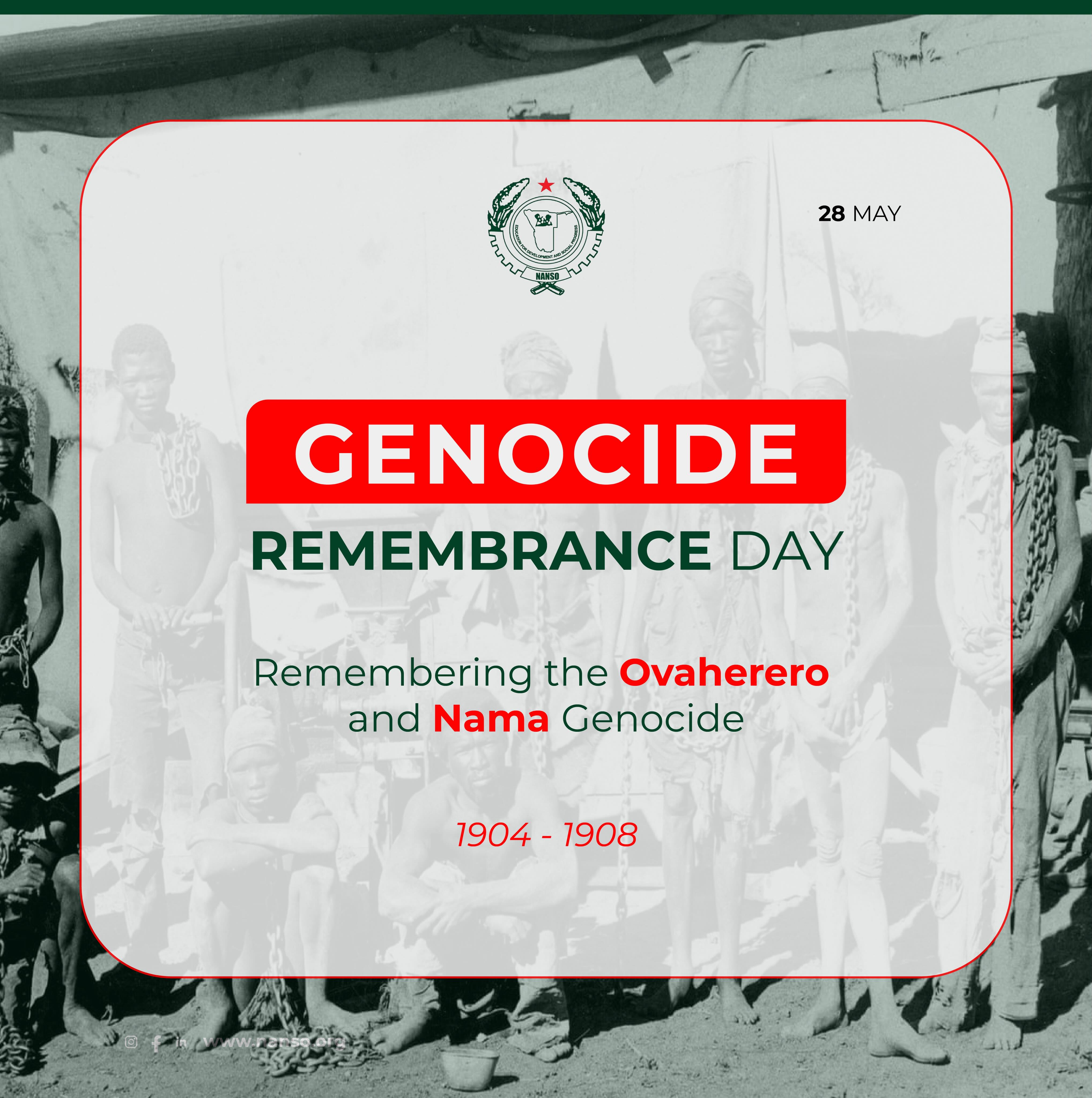Today NANSO joins the Namibian house in commemorating Genocide Remembrance Day, honouring the lives lost during the Ovaherero and Nama Genocide of 1904 to 1908. May their memory be eternal.✊🏽🇳🇦