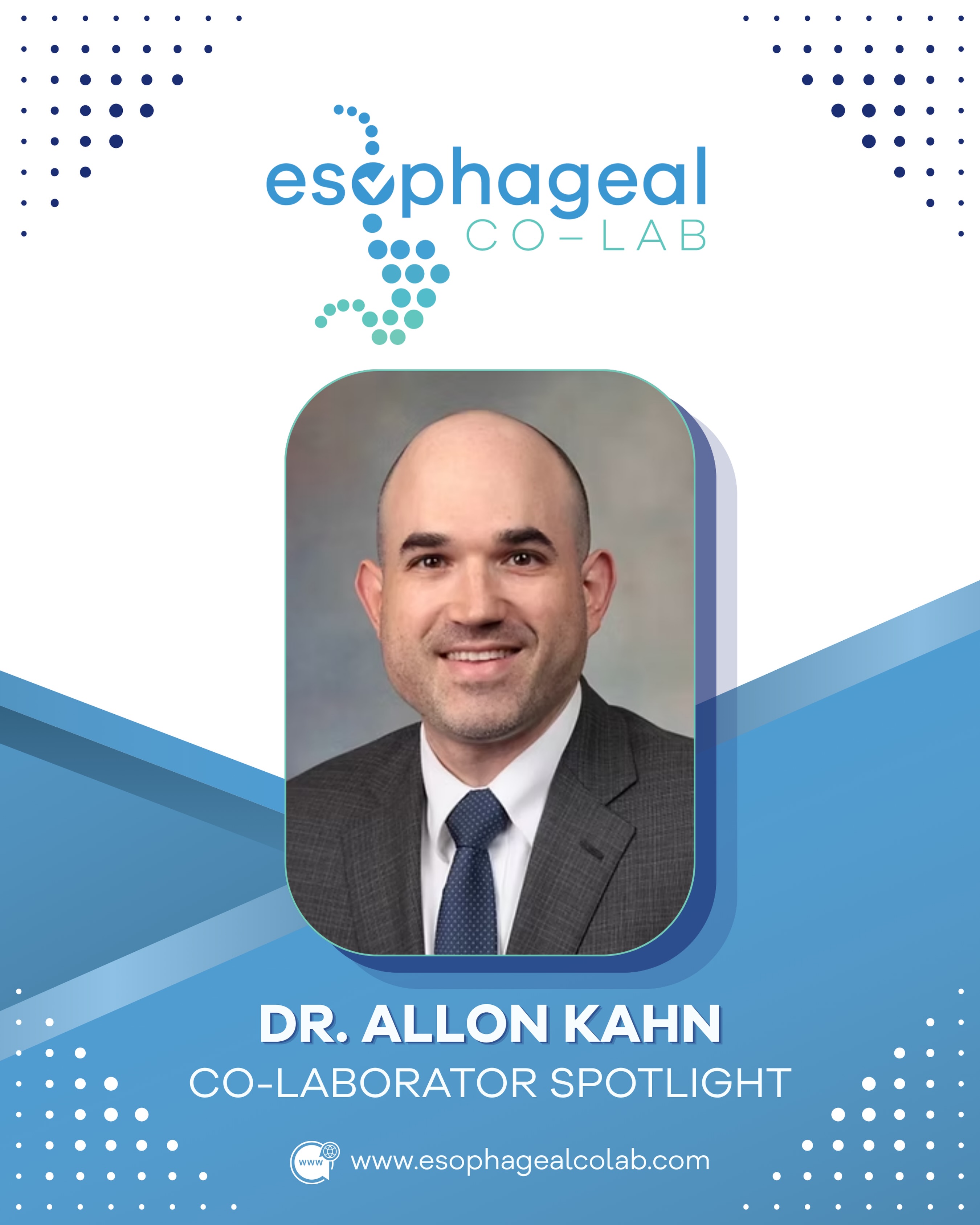 Meet one of our Co-Laborators: Dr. Allon Kahn 👏
Dr. Kahn is an Associate Professor of Medicine and Consultant in Gastroenterology & Hepatology at Mayo Clinic Arizona, where he also serves as Associate Fellowship Program Director. His work focuses on esophageal disorders, Barrett’s esophagus, dysphagia, and multidisciplinary swallow care.
He helped establish Mayo’s first multidisciplinary swallow clinic and directs the center’s esophageal self dilation program for refractory benign strictures — bringing together innovation, collaboration, and patient centered care.
🔹 𝗪𝗵𝘆 𝗯𝗲 𝗮 𝗽𝗮𝗿𝘁 𝗼𝗳 𝘁𝗵𝗲 𝗘𝘀𝗼𝗽𝗵𝗮𝗴𝗲𝗮𝗹 𝗖𝗼-𝗟𝗮𝗯?
“I value SLPs as a dysphagia team member and I support Esophageal Co-Lab’s mission to educate and influence dysphagia diagnostics and management in the medical field.”
🔹 𝗛𝗼𝘄 𝗱𝗼 𝘆𝗼𝘂 𝘂𝘁𝗶𝗹𝗶𝘇𝗲 𝗥𝗘𝗦𝗧 𝗶𝗻 𝘆𝗼𝘂𝗿 𝗽𝗿𝗮𝗰𝘁𝗶𝗰𝗲?
“I count on the REST findings during the VFSS to guide next steps in the management of our patients with dysphagia.”
We’re honored to have his expertise and passion for dysphagia management as part of the Esophageal CoLab community.
#dysphagia #slp #gastroenterology #esophagealdisorders #speechpathology”