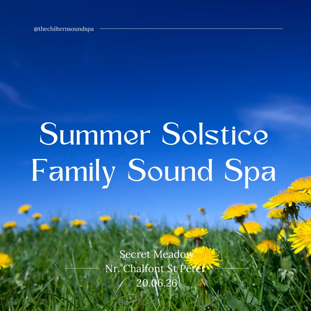 Bring your people. We’ll do the rest. ☀️💫
Our first family sound spa, held outside in a secret meadow to celebrate the Summer Solstice. Sound healing woven together with birdsong, warm air, playfulness and wonder.
Open to everyone aged 6 and over. Relaxed, inclusive, and genuinely beautiful. Mindful colouring and doodling throughout for little ones who need something for their hands.
Midsummer, celebrated together. 💗🌼
Summer Solstice Family Sound Spa
Sat 20 Jun, 16:30 – 17:30 | Secret Meadow - Nr. Chalfont St Peter @chalfontscaptured
#soundhealing #nature #buckinghamshire #gong