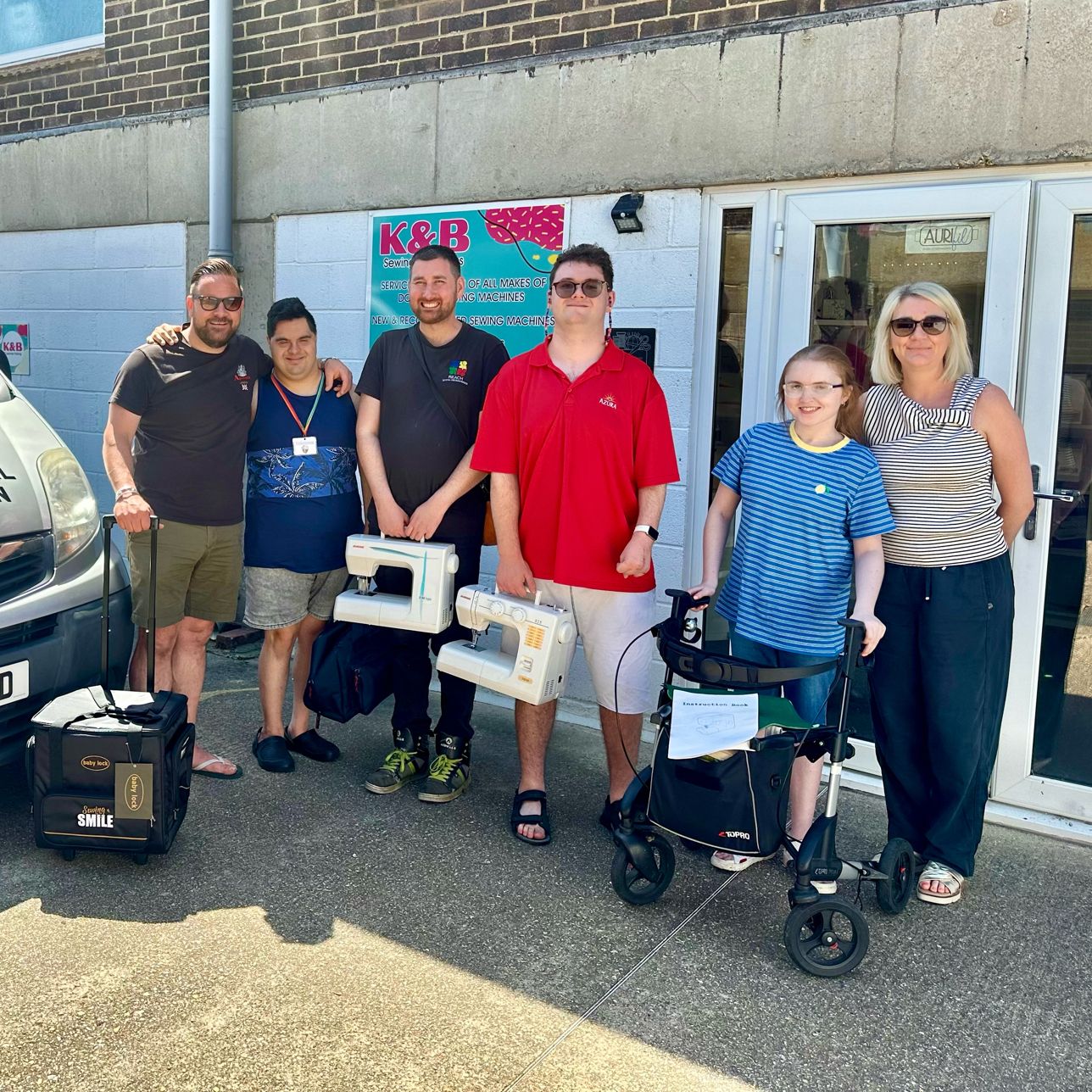We would like to say a massive thank you to Sarah Maddison at Sixty Four Packing Cases for her very kind donation of the Janome sewing machine, and to Sandra Neil for donating the Janome Embellisher.
These amazing items will be put to great use helping Reach further develop our skills and enhance the products we produce.
A special thank you also to K&B Sewing Machines for spreading the word about Reach — we really appreciate your support, guys! 💙