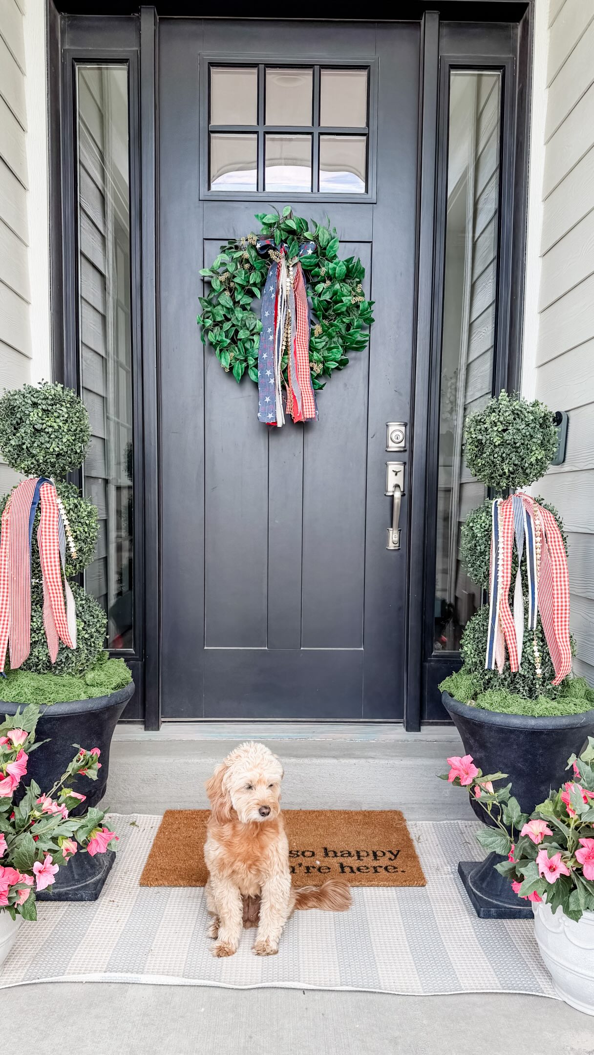 There’s something special about a front porch dressed in red, white, and blue this time of year 🇺🇸
Today feels like the true beginning of summer, but also a reminder of why we celebrate. Grateful for the sacrifices made for this beautiful country and the freedoms we enjoy every day.
Hope your Memorial Day weekend was filled with sunshine, family, and moments worth remembering. #patriotic #memorialdayweekend #americanstyle #america #americana