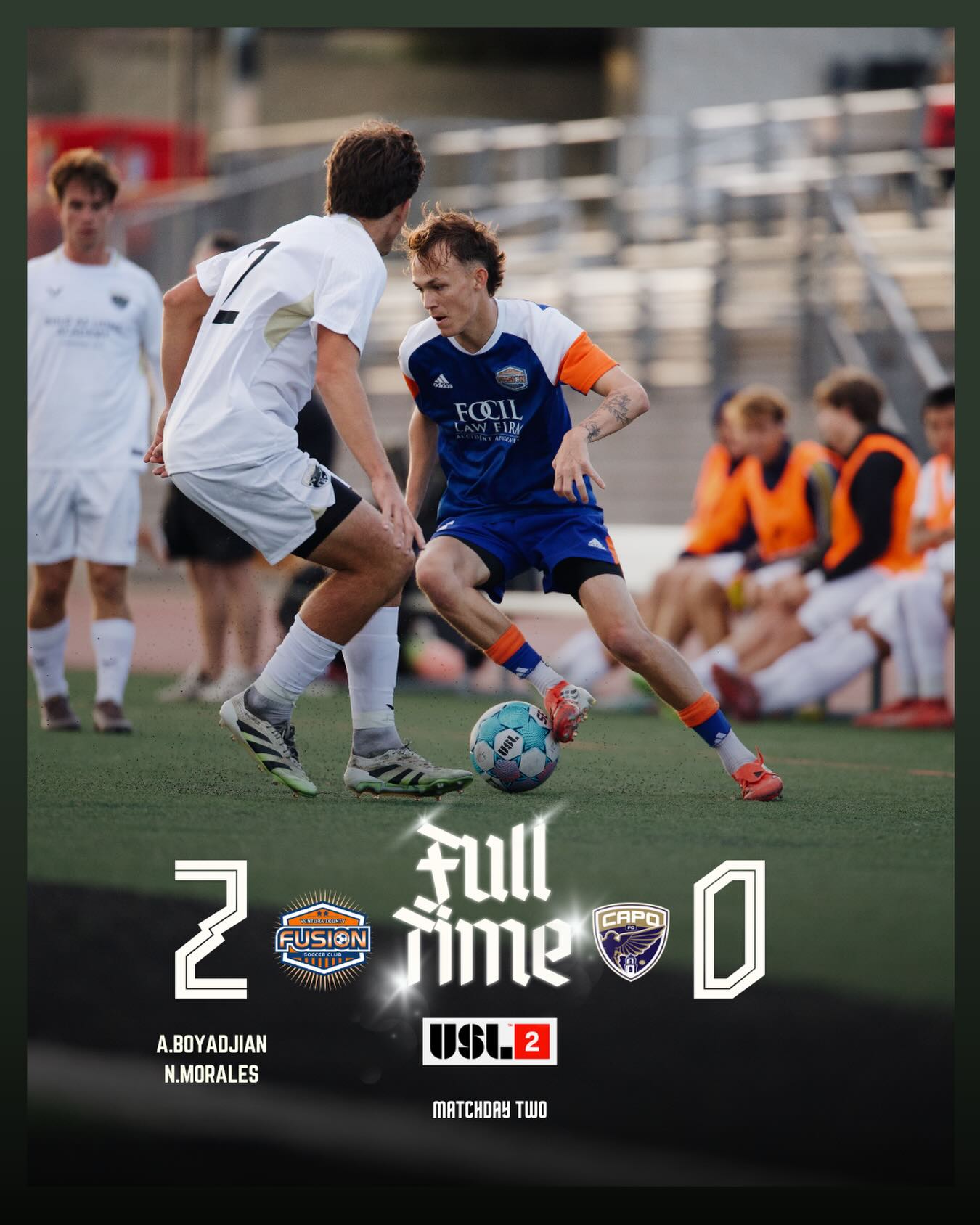 2-0 Win // Matchday 02
Fusion secures 3 points at the Home Opener! Onto the next game!
@uslleaguetwo