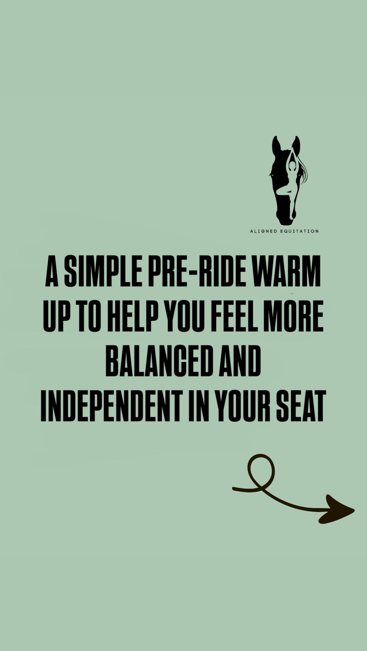 A simple pre-ride warm up for you to try…this warm up is easy to do in your riding gear, in your stable or tack room and is designed not only to be quick and accessible but also to hit all the main muscles and movements you need to have a deeper seat and better communication with your horse.
If you e had a long day in the office or even if you’re riding first thing in the morning take a few minutes and do this and see how much better you feel in the saddle….