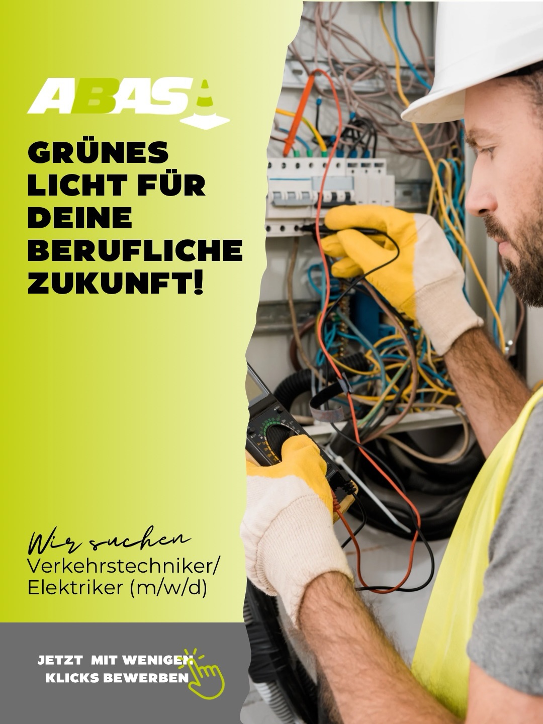 Du weißt, welcher Draht wohin gehört, ohne vorher drei YouTube-Tutorials zu schauen? 😉
In Frankfurt und Umgebung suchen wir Leute, die den Sicherungskasten bändigen, während andere noch ratlos davorstehen. Als Monteur für Verkehrstechnik (m/w/d) bei ABAS sorgst du dafür, dass die Technik läuft und der Verkehr nicht im Chaos versinkt. 🚦
Egal ob Profi oder Quereinsteiger: Wenn du lieber echte Ergebnisse siehst, statt den ganzen Tag nur Papier von links nach rechts zu schieben, bist du hier richtig. 🤝
Dein neuer Alltag wartet. Link gibt’s in den Kommentaren oder schick uns direkt eine Mail an: info@abas-verkehr.de