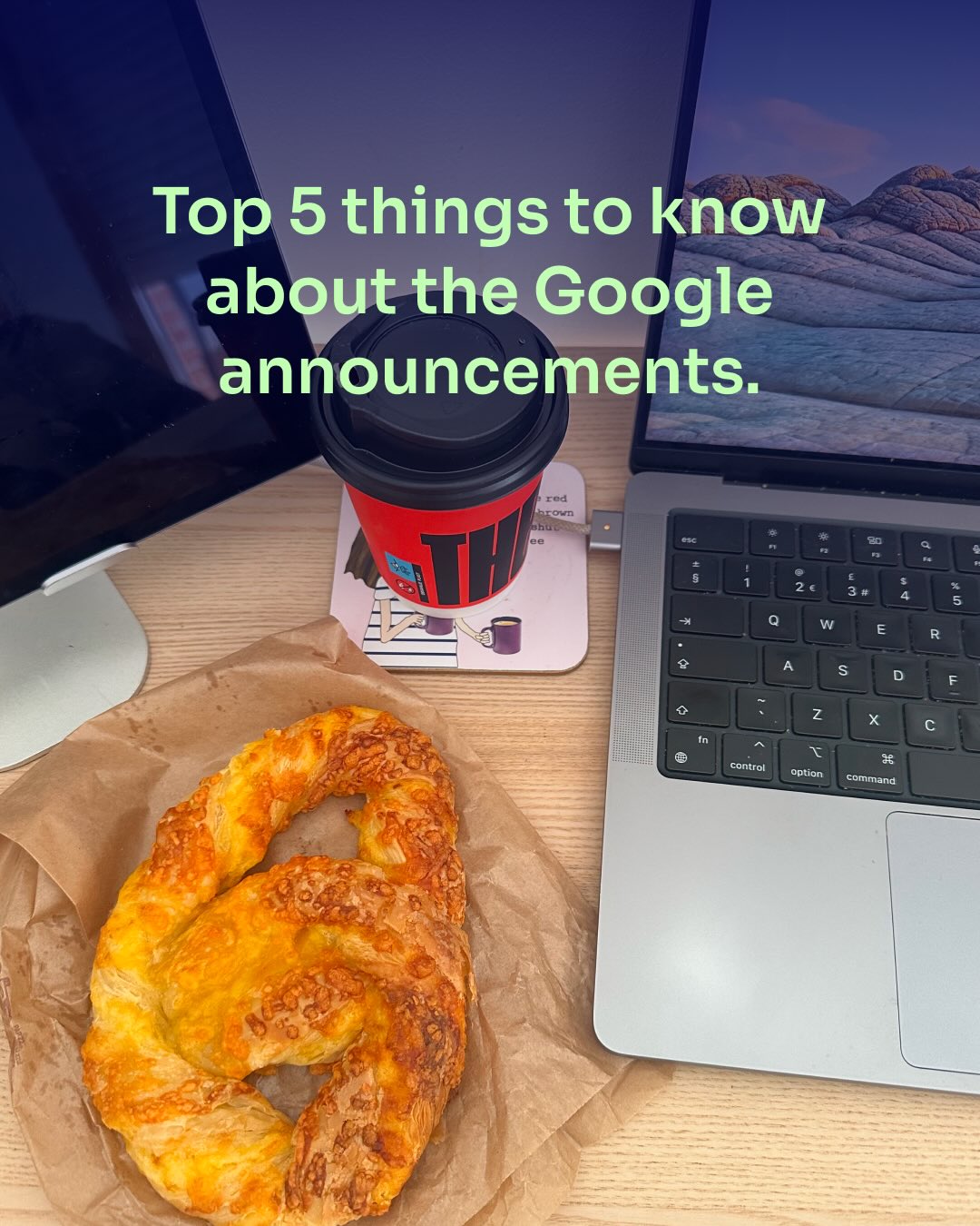 Last week was Google I/O 2026 and they announced a LOT! But what are the top 5 things you need to be aware of as a business owner, or person who uses Google?
Allow me to break it down whilst also showing all the fun morning drinks I’ve had in the last two weeks…
1. Google AI mode now has one billion monthly users. It’s easy to think AI adoption is slow but it really isn’t.
2. The search box has had its biggest redesign in over 25 years, making it truly multimodal.
3. Search agents are here. They’ll be able to work 24/7 in the background to scan the web for what you want.
4. Googles launching a universal shopping cart. With the goal of being able to buy something without ever needing to land on its website. (Example: like a top a YouTuber is wearing? Ask Google to find the top in the video, the AI search agent can research, find it in your size, add it to your universal cart, and you can just checkout).
5. Google can now call businesses for you. Check out Tuesdays post for more info on that one…
Ultimately, Google is inserting itself into every step of the customer journey, and doing large parts on the customers behalf.
The best thing you can do is be superrrr clear on what you actually do, and explaining that really well.
And if you’re stuck? That’s what I can help you with!