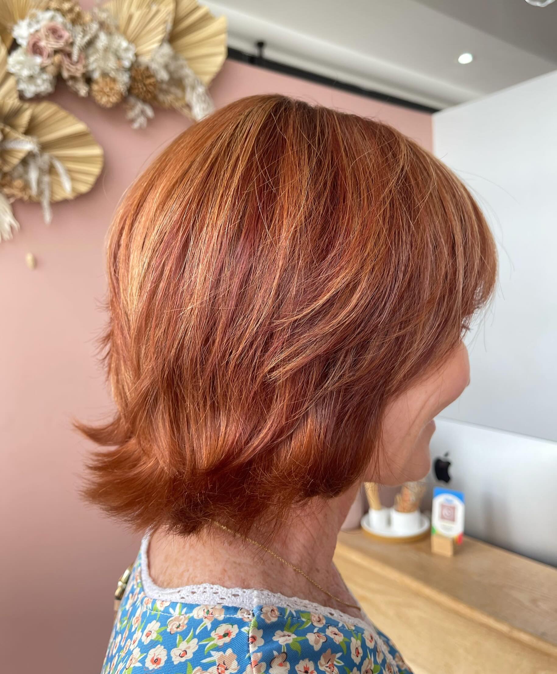 Clean, rich and just the right amount of change 🧡 Copper refresh with a layered bob— Fran @francesca492_hair did that! 🤎🌴
