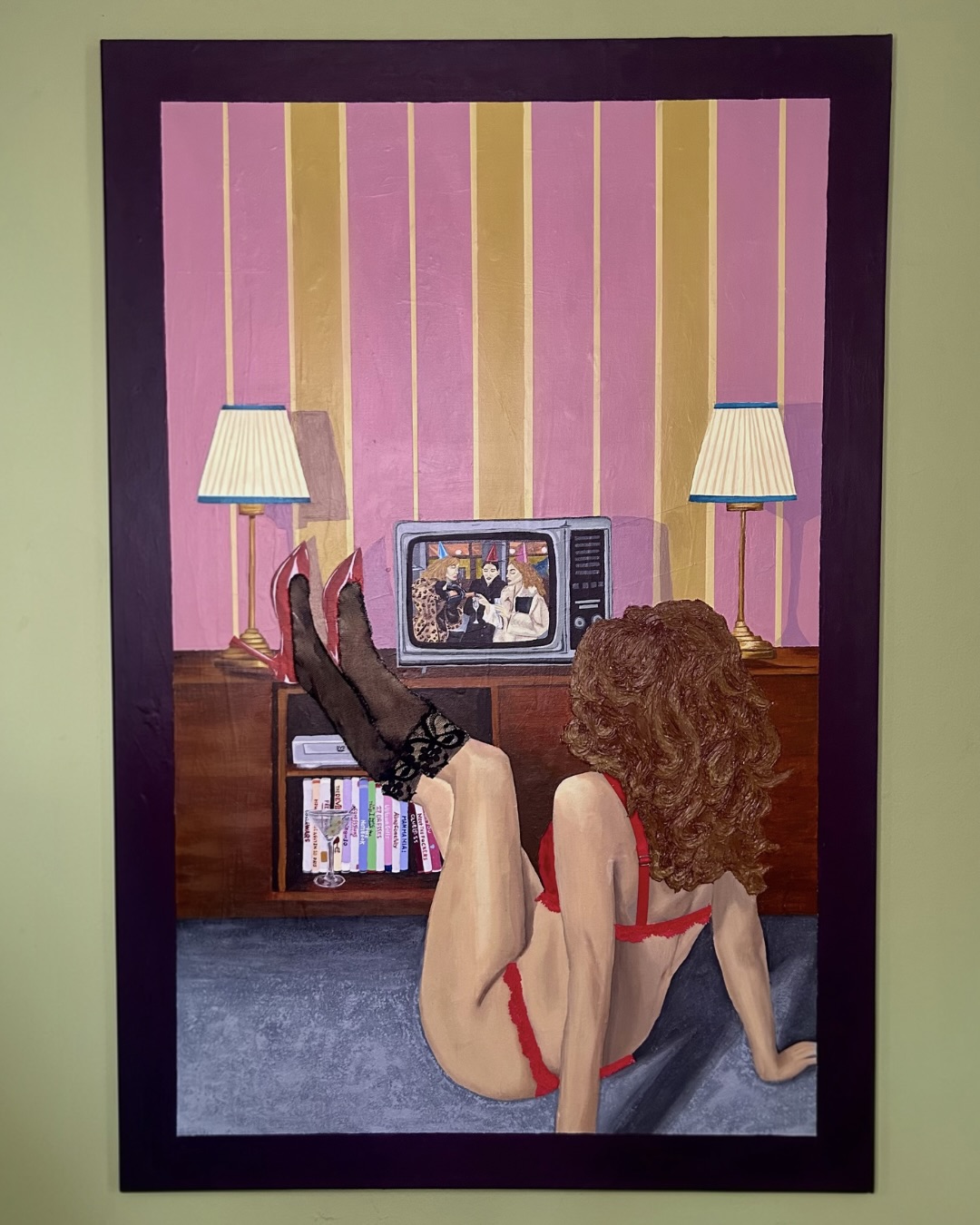 “I’m Literally Just A Girl” + details.
36X24in - Acrylic, Collage Material, Modeling Paste.
Prints & Original Available Now! Link In Bio💋
-xoxo Static Vision Print