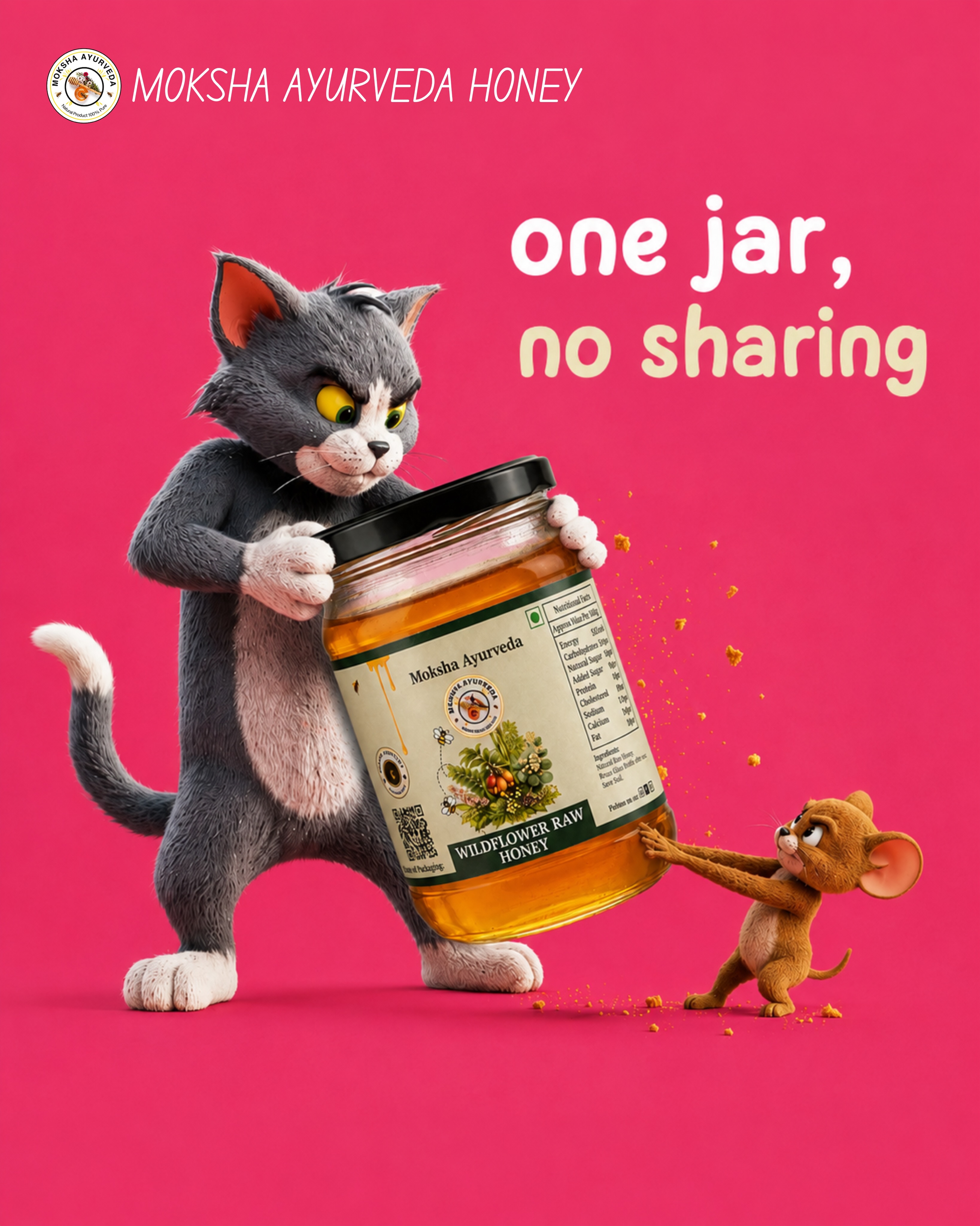 One jar. No sharing. 🍯
Because some things are too good to pass around like group project responsibilities nobody asked for.
Moksha Ayurveda Wildflower Raw Honey.
Sweet enough to start fights. Pure enough to end them. 🤏✨
#MokshaAyurveda #WildflowerHoney #RawHoney #HoneyLovers #PureHoney NoSharing SweetFight NaturalHoney HoneyAddict HealthySweetness