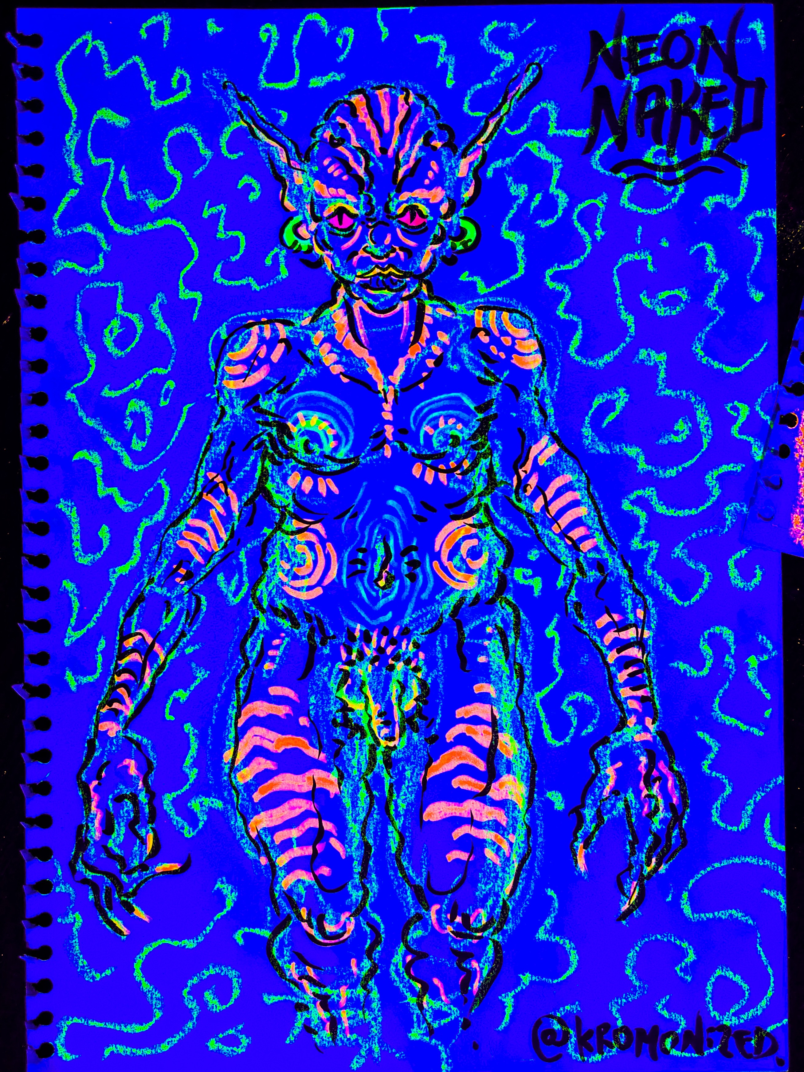More artwork by the incredible @kromonized — a regular artist at the Model Experience. So monstrous, electric, neon, and bursting with creativity. ⚡️🎨
Scroll to the end to see what we’re planning to do next with his artwork… can’t wait.
Featuring all the lovely models from last Tuesday’s Model Experience class. Our next one is coming up soon, so book ahead of time at www.neonnaked.com
Come draw in the glow ✨
#NeonNaked #LifeDrawingLondon #UVArt #NeonArt #ModelExperience